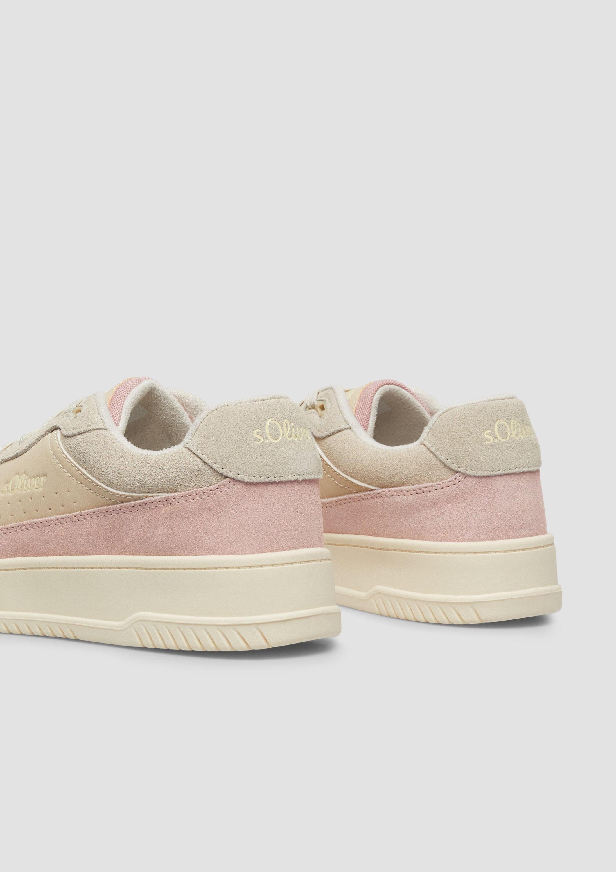 s.Oliver Sneakers Sneaker Leder-Sneaker mit Plateau-Sohle