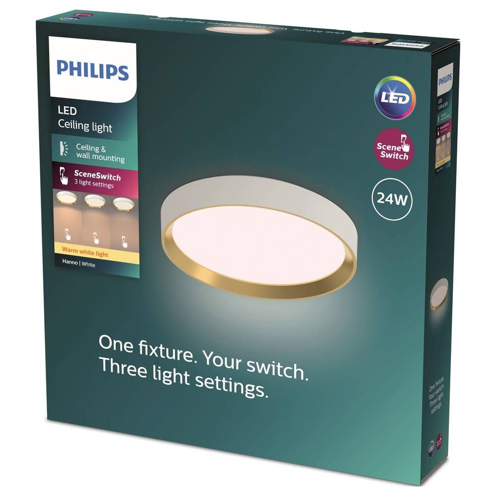 Philips Deckenleuchte Deckenleuchte 24W, SceneSwitch, 2700K, günstig online kaufen