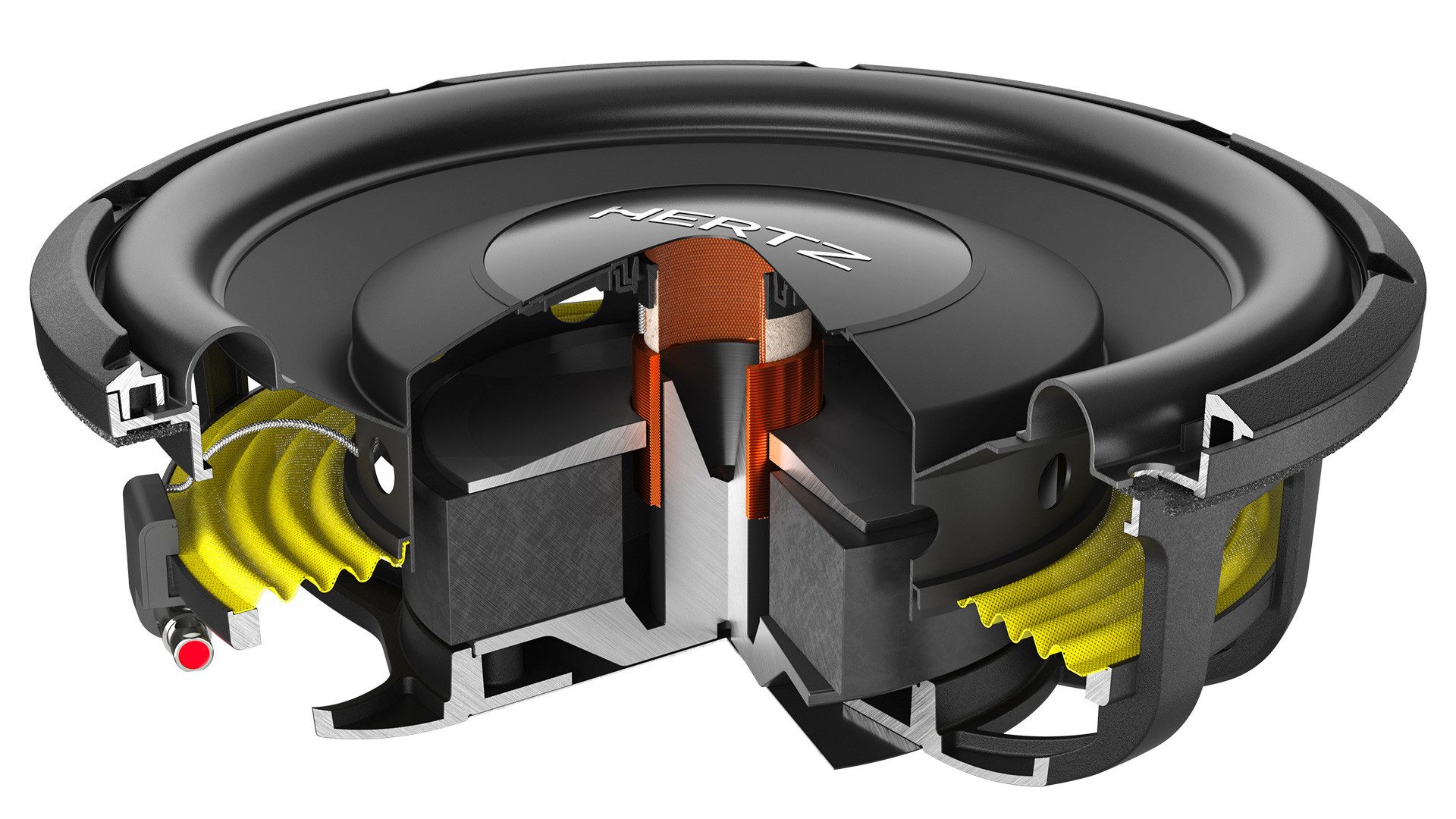 Hertz MPS 300 S4 30cm Flach-Subwoofer 4-Ohm Auto-Subwoofer (1000 W, max.: W 30 cm)