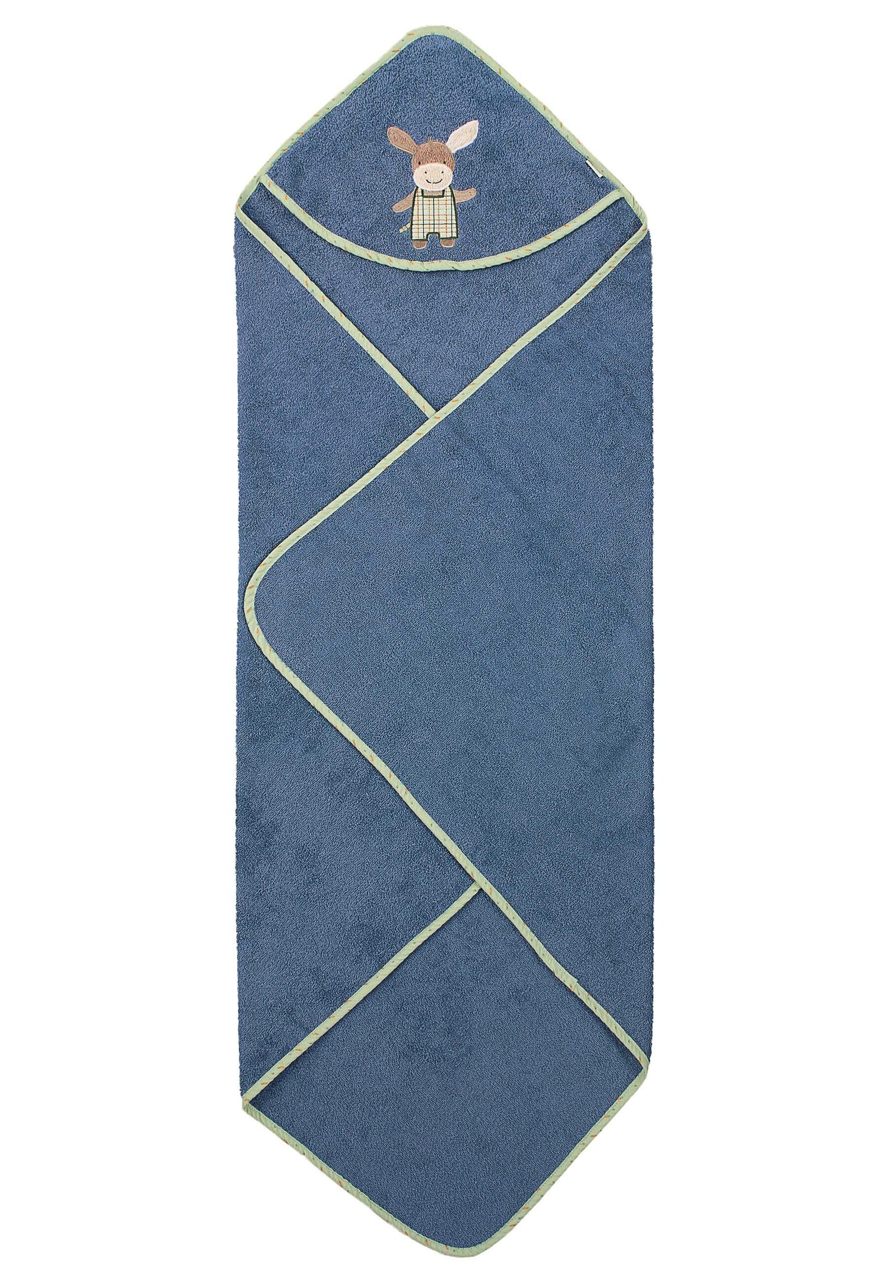 Sterntaler® Badetücher Kapuzenbadetuch 100x100 cm ESEL Emmilius, Frottee (1-St), Kapuzen-Badetuch aus Frottee mit Esel Emmilius Stickmotiv, 100x100 cm