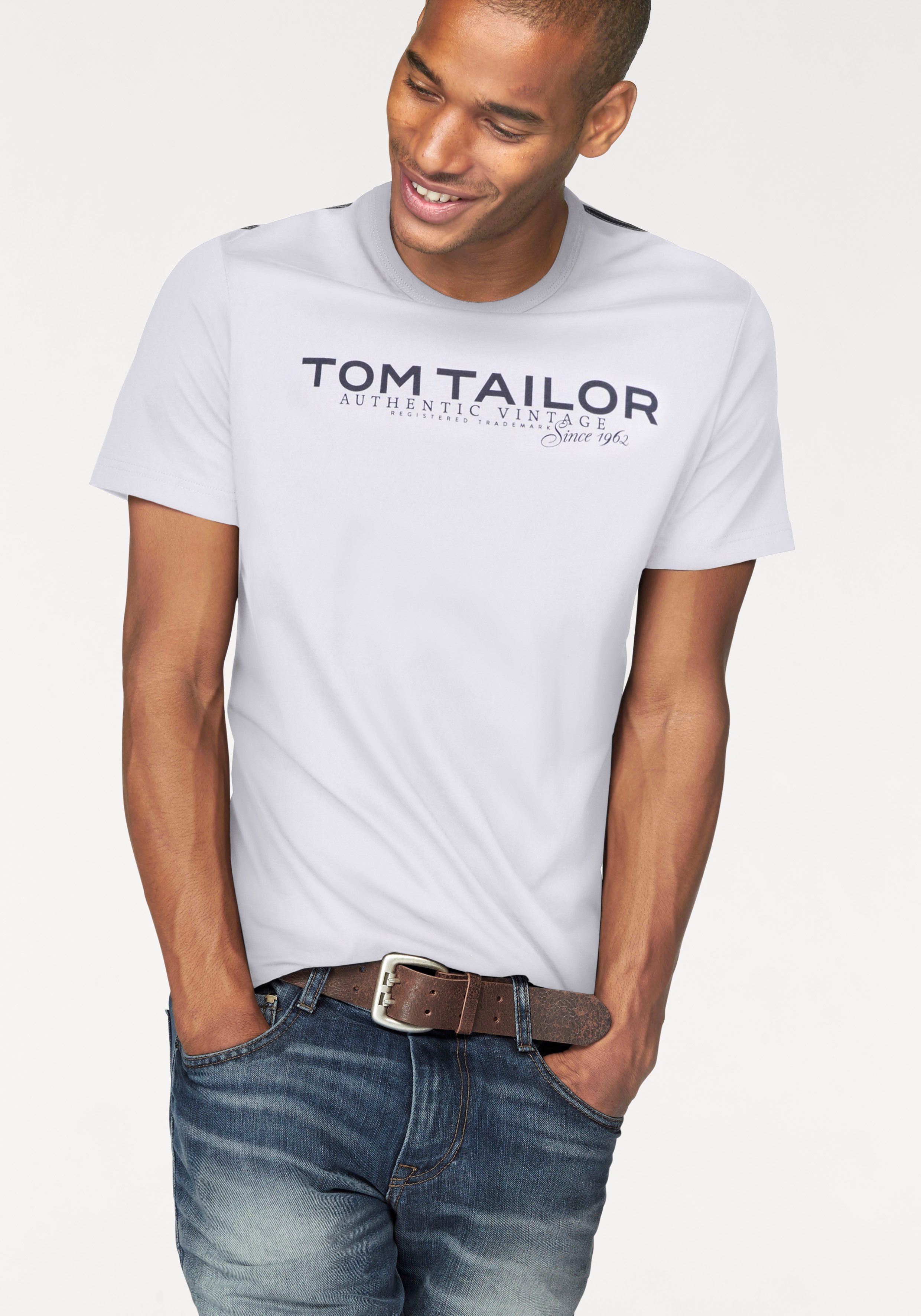 TOM TAILOR Rundhalsshirt mit Logoprint
