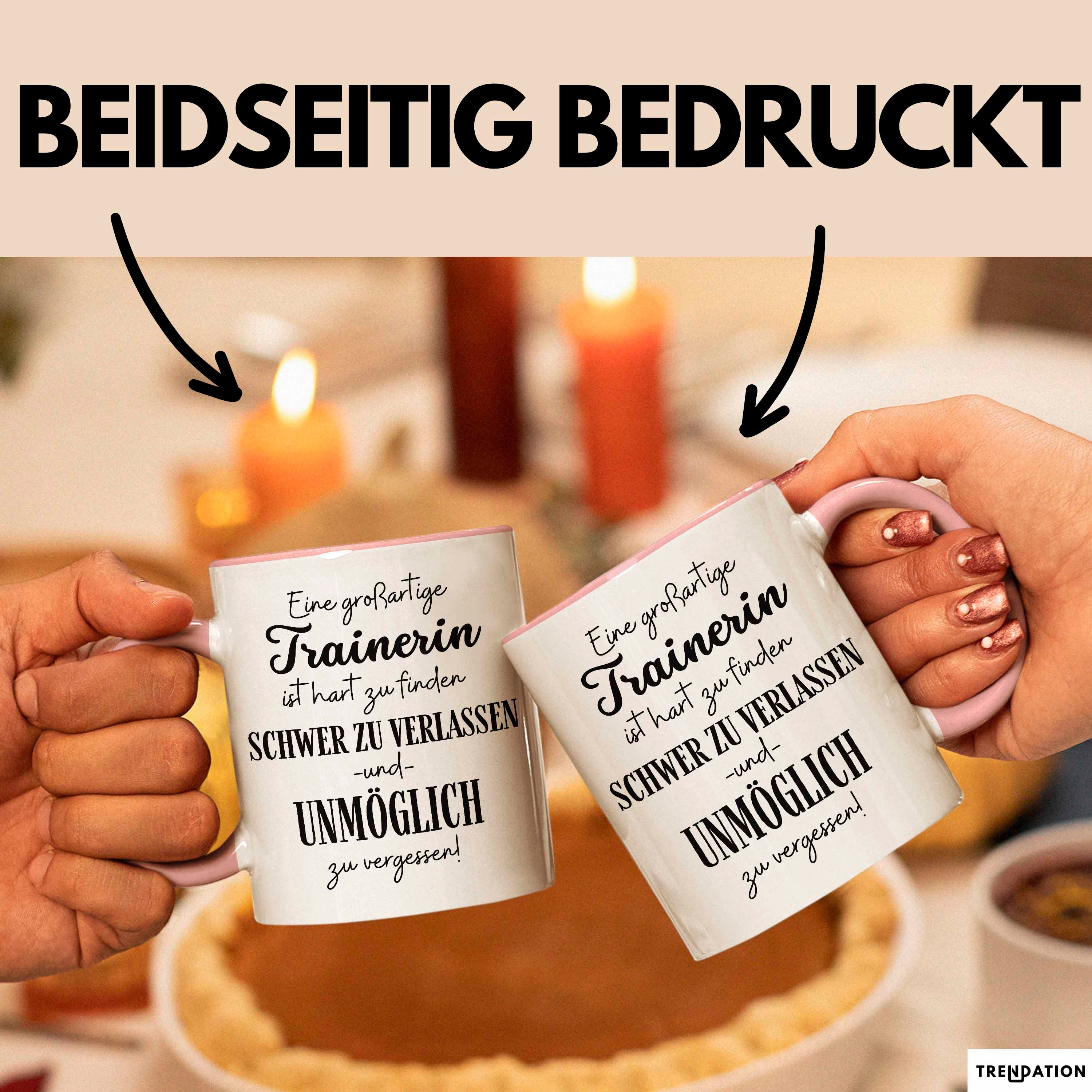 Trendation Tasse Trainerin Abschied Geschenk Tasse Abschiedsgeschenk für Trainerin Hart – Bild 2 von 5