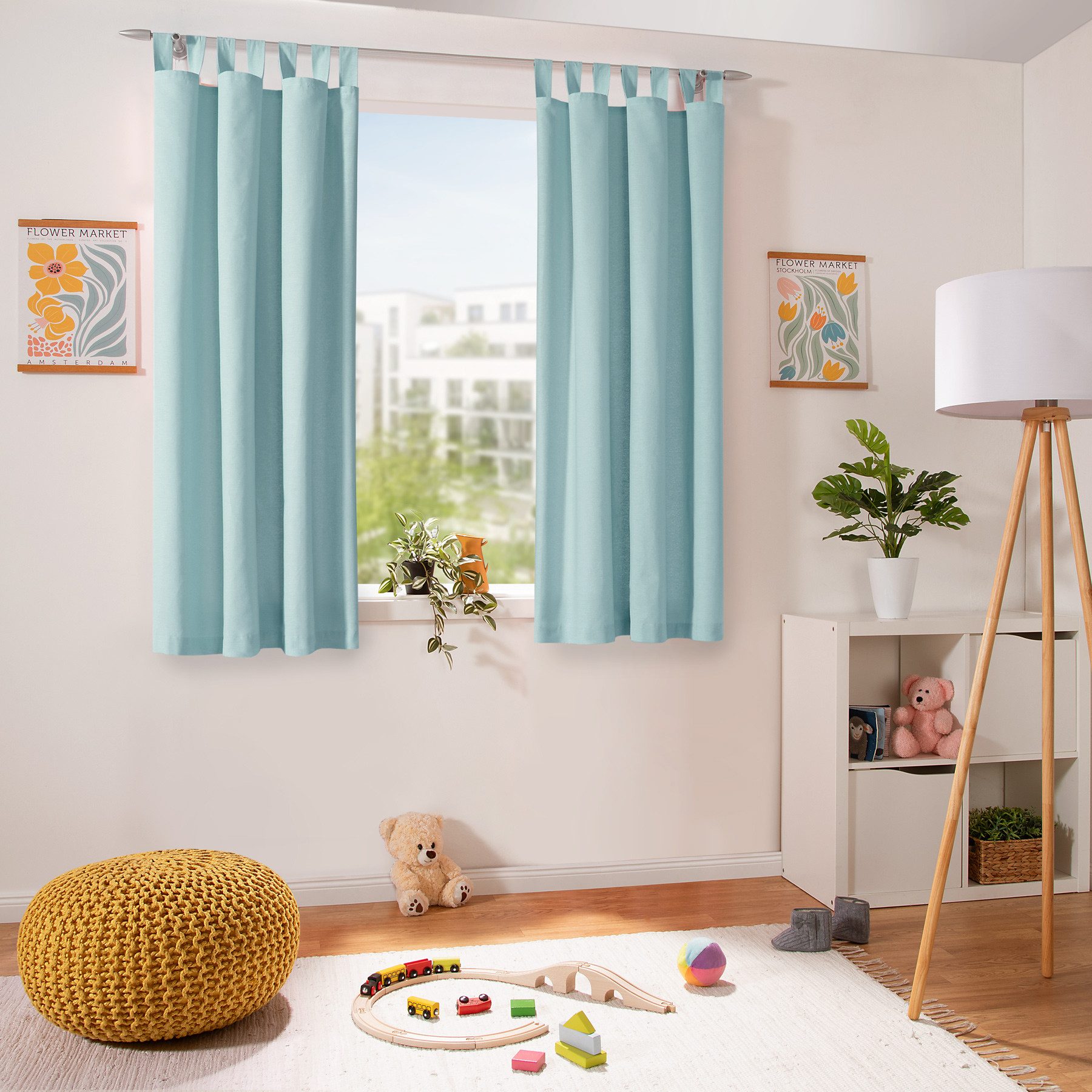 heimtexland Vorhang Dekoschal Baumwolle Fensterdeko Gardine blickdicht (1 St), Schlaufen, blickdicht, Polycotton, Natur I Kräuselband oder Schlaufen I verschiedene Größen