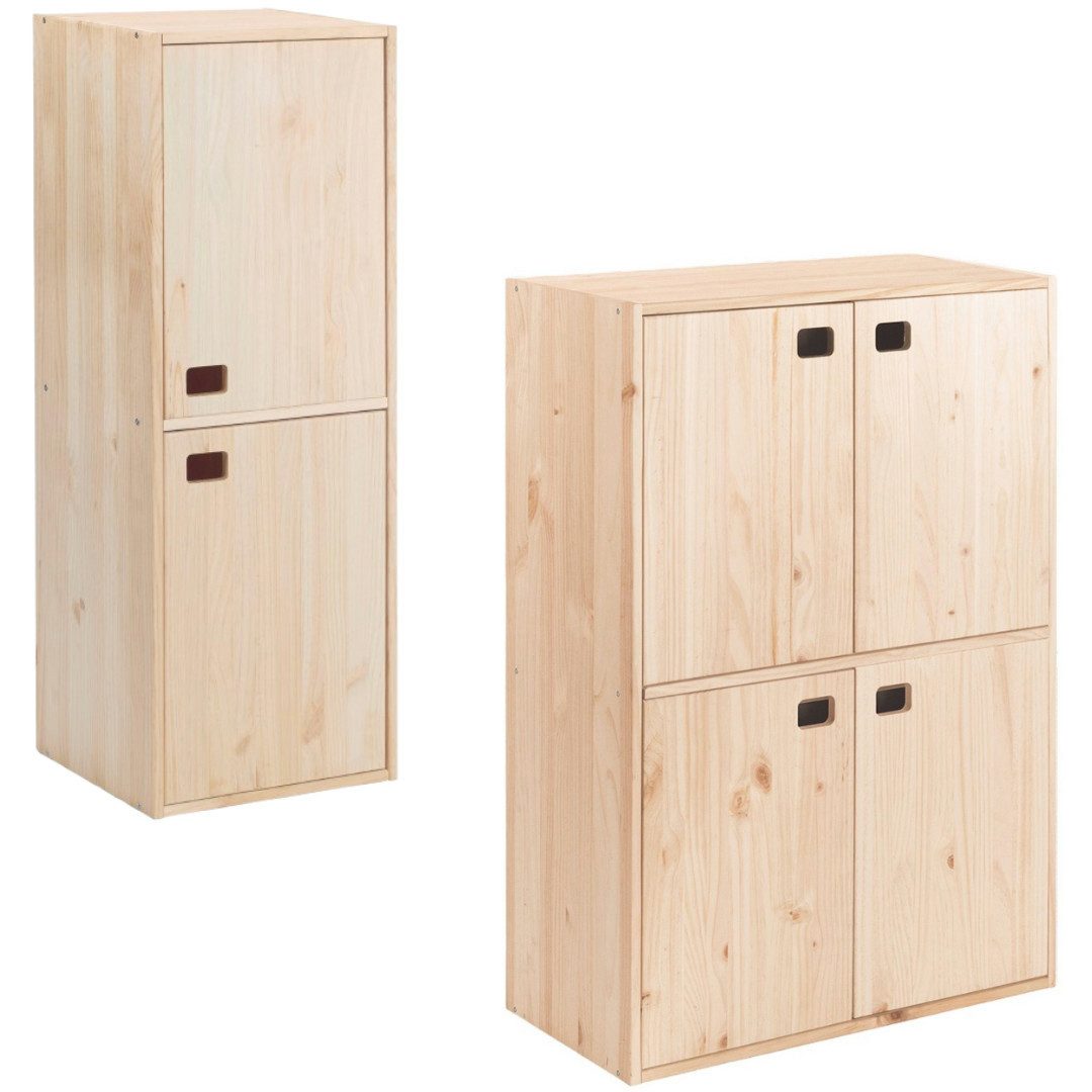 Kommode Kommode Massiv - Dinamic, Schrank mit 2 oder 4 Türen, Highboard Kiefer