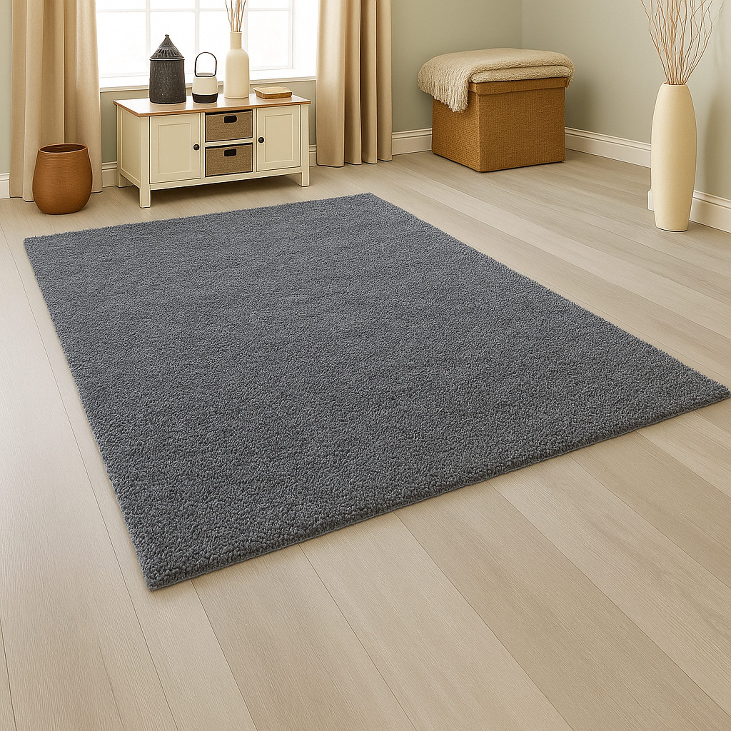 Carpetia Hochflor-Teppich Modernes Shaggy-Design, rechteckig, Höhe: 30 mm, weich, pflegeleicht, strapazierfähig