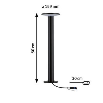 Paulmann LED Pollerleuchte Plug & Shine Plate Einzelleuchte IP44 2200K 7W Anthrazit, LED fest integriert, insektenfreundlich