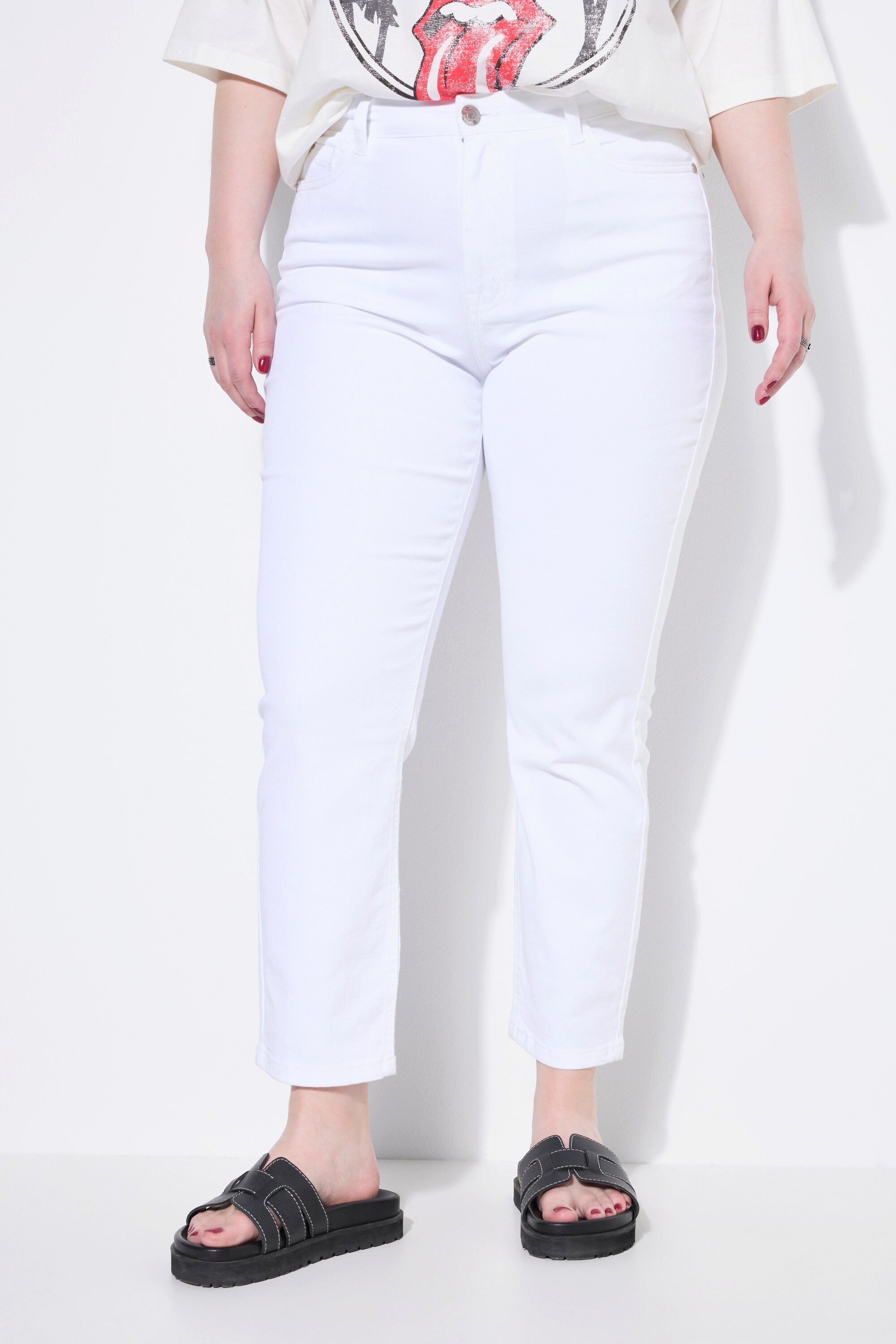 Studio Untold Röhrenjeans Mom-Jeans Twill 5-Pocket günstig online kaufen