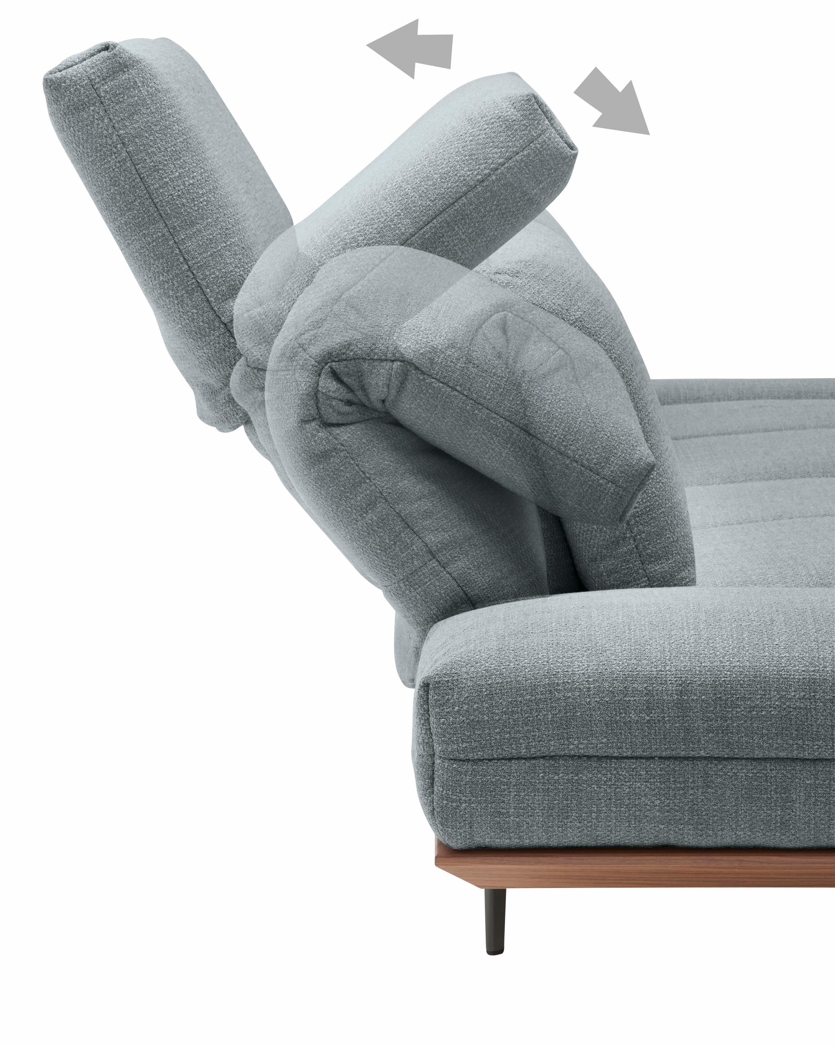 2 Qualitäten, sofa cm hs.420, Natur oder Holzrahmen in in 252 Nußbaum, Eiche 4-Sitzer hülsta Breite