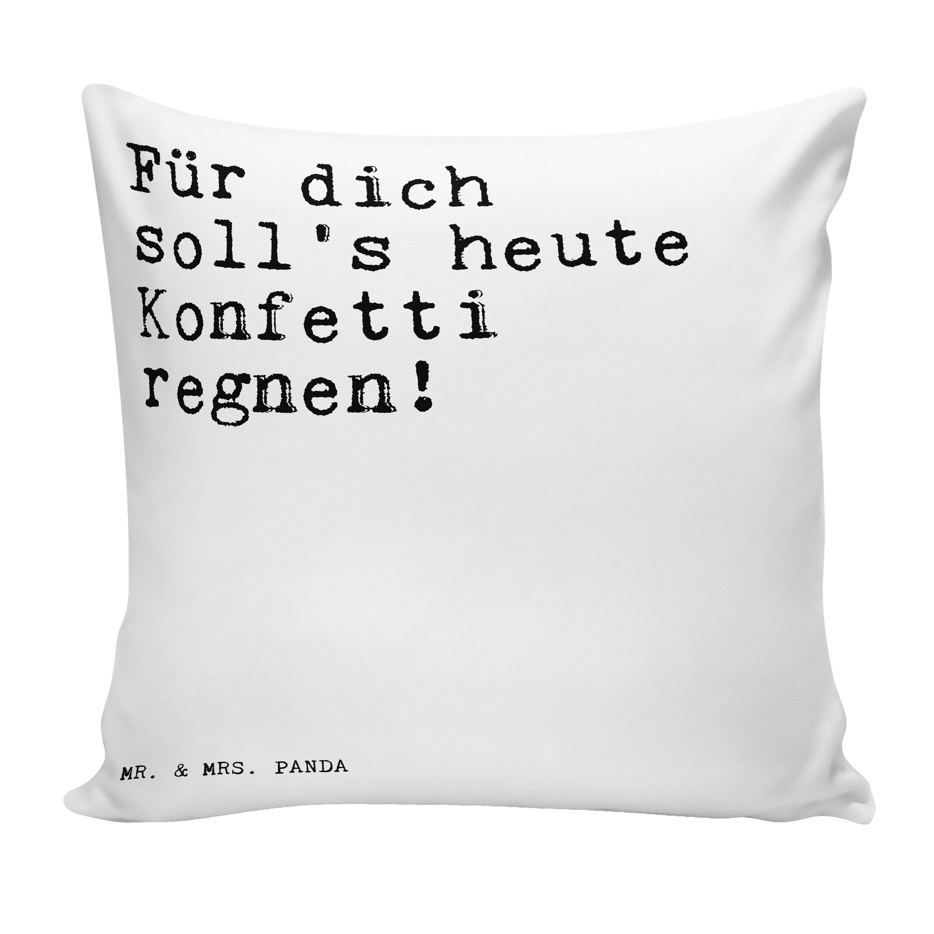 Mr. & Mrs. Panda Dekokissen Für dich soll's heute... Weiß Geschenk