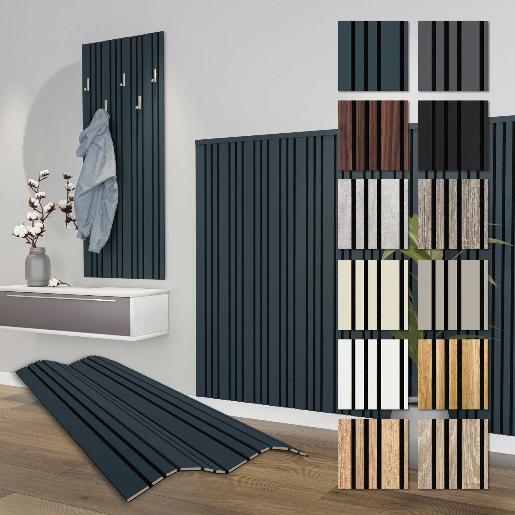 Hexim Wandpaneel, (Akustikpaneele 138,5x60cm Holz Mila günstig online kaufen