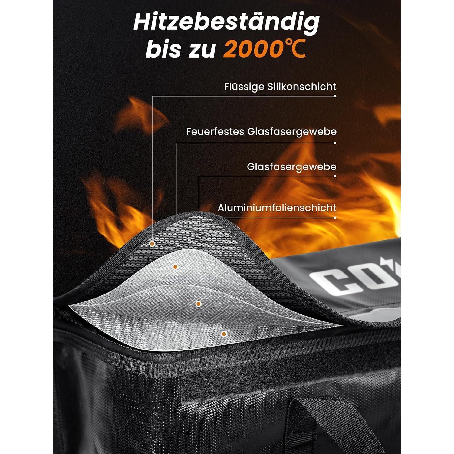 LuxusKollektion Akku-Schutzhülle E-bike Akku Tasche feuerfeste Schutzbox große Batterieaufbewahrung