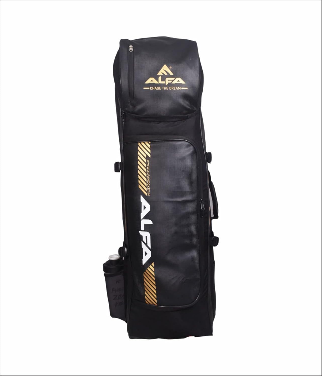 ALFA Hockeytasche Pro 93 Hockeytasche Schwarz Large mit 6 Fächern & Komfortträgern