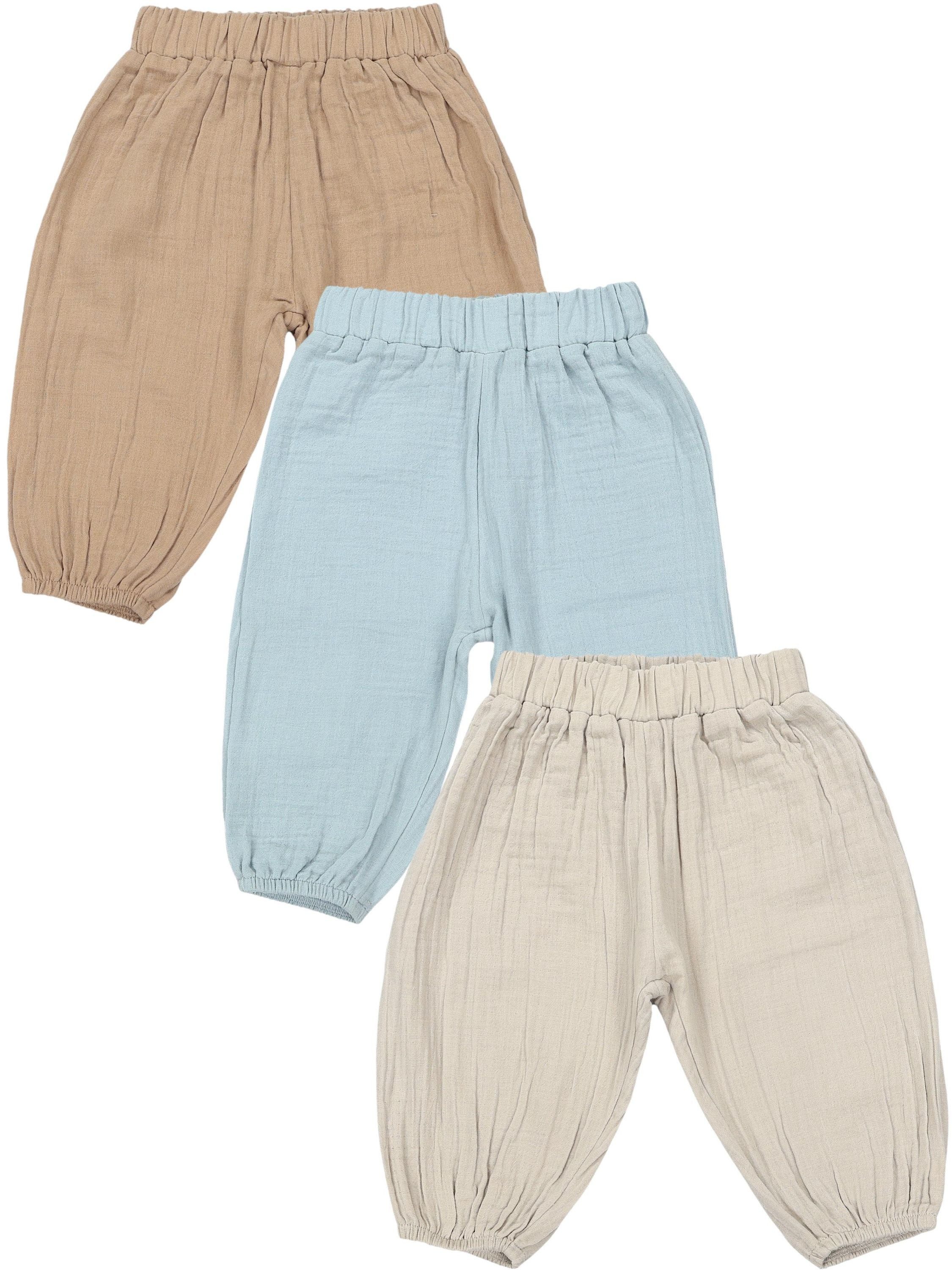 TupTam Sweathose TupTam Baby Unisex Musselin- Pumphose 3er Pack