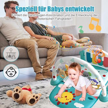 Krabbeldecke Spielmatte mit Spielbogen Baby Lernmatte Spieldecke Erlebnisdecke, GOOLOO