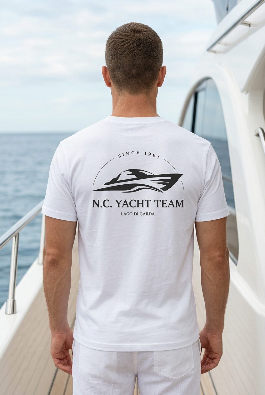 n.c. T-Shirt 79598 maritimes Rundhalsshirt aus feiner Baumwolle