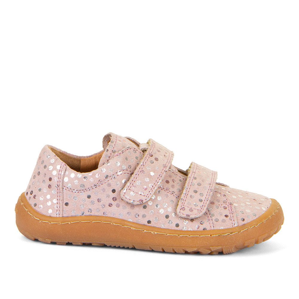 froddo® Barefoot Base Klettschuh, Konfirmationsschuh, Barfußschuh mit Metallic-Dots verziert