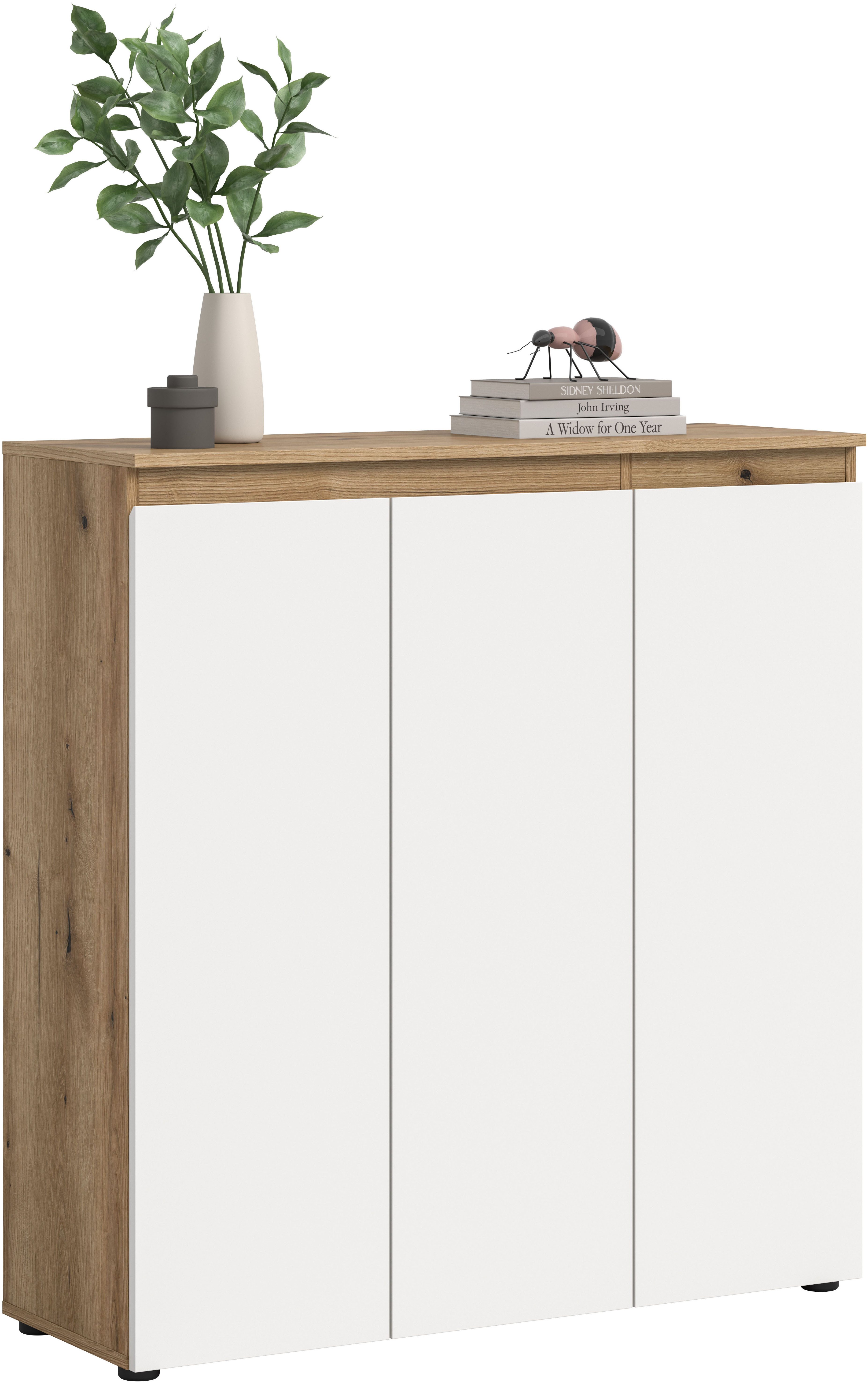 Home affaire Mehrzweckschrank CIPELA, 105x111 cm, viel Stauraum, variable Einlegeböden, universal (1-St., in vielen verschiedenen Trendfarben verfügbar) Schuhschrank, Kleiderschrank, Universalschrank, Aktenschrank, Schrank