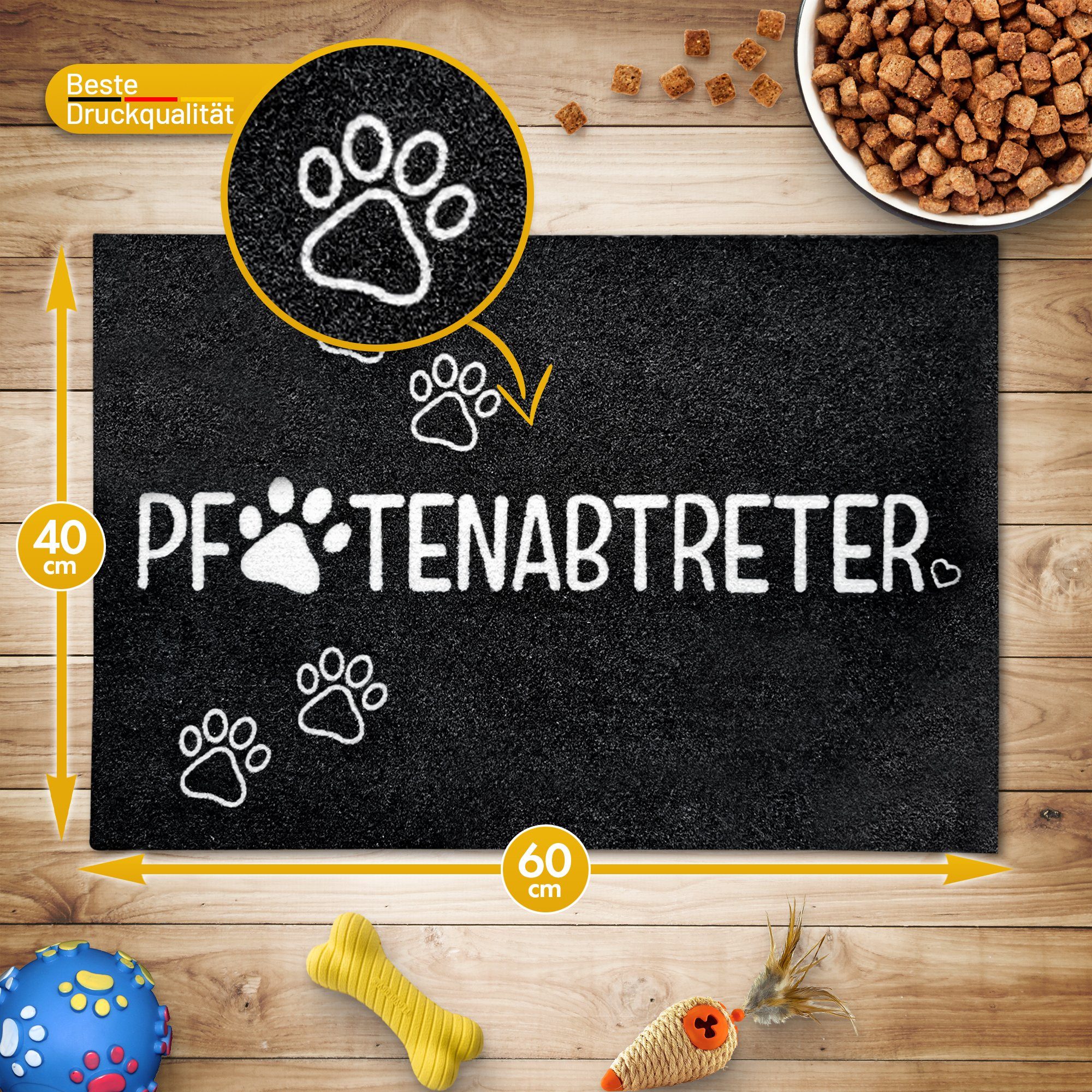 WELLMODA Fußmatte Inkl. Pfotenabtreter Motiv I Für Tierliebhaber I rutschfe günstig online kaufen