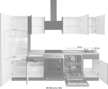 wiho Küchen Küchenzeile Unna, ohne E-Geräte, Breite 280 cm