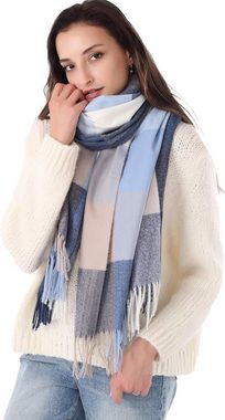 Alster Herz Modeschal Karierter Schal Damen Winter Schals Tücher mit Pashmina Feeling A0505, hält sehr warm