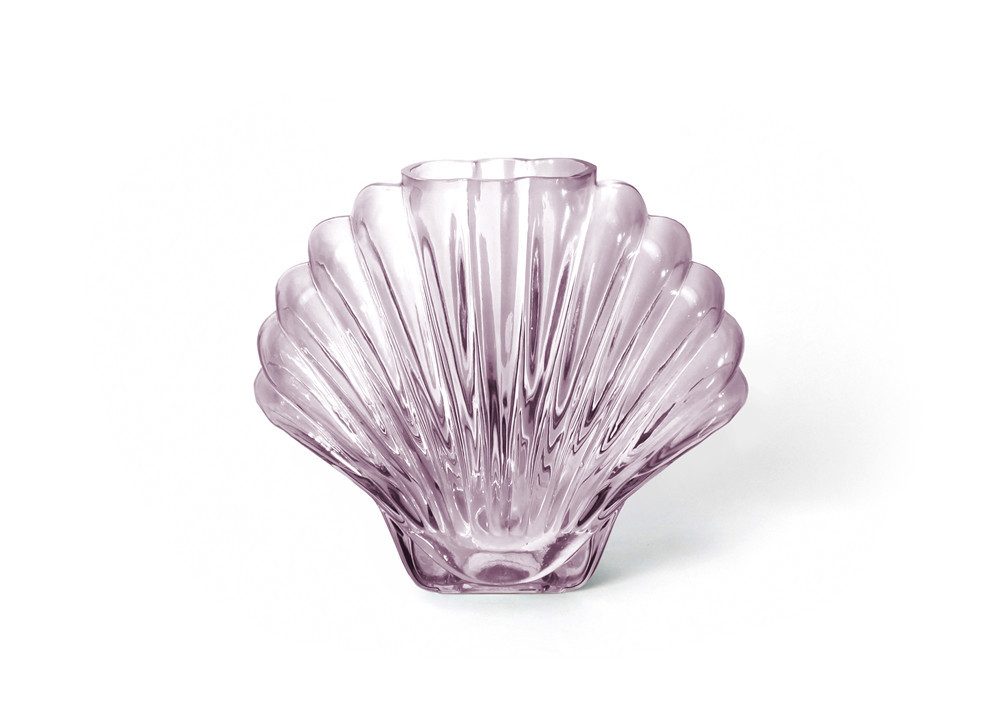 DOIY Dekovase Seashell Muschel (Glas, 1 St., transparent), ca. 17 x 7 cm, Höhe 20 cm