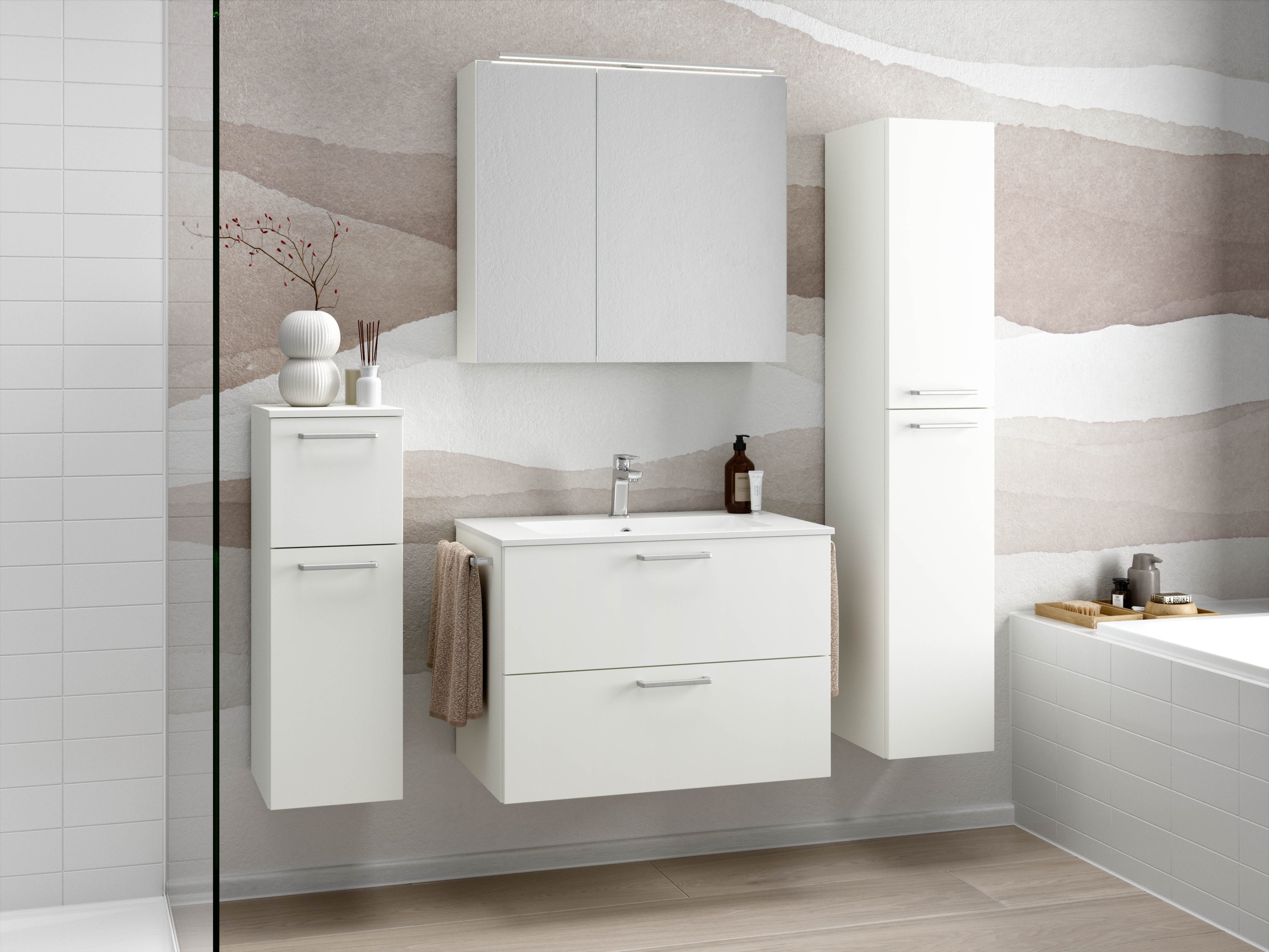 nobilia® Badmöbel-Set Tolvina, (4-St., vormontiert, mit günstig online kaufen