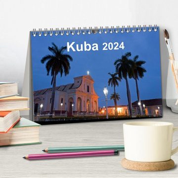 CALVENDO Wandkalender Kuba 2024 (Tischkalender 2024 DIN A5 quer), CALVENDO Monatskalender