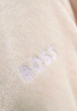 Hugo Boss Home Bademantel Iconic Stripe, 100% Baumwolle, mit Label-Applikationen