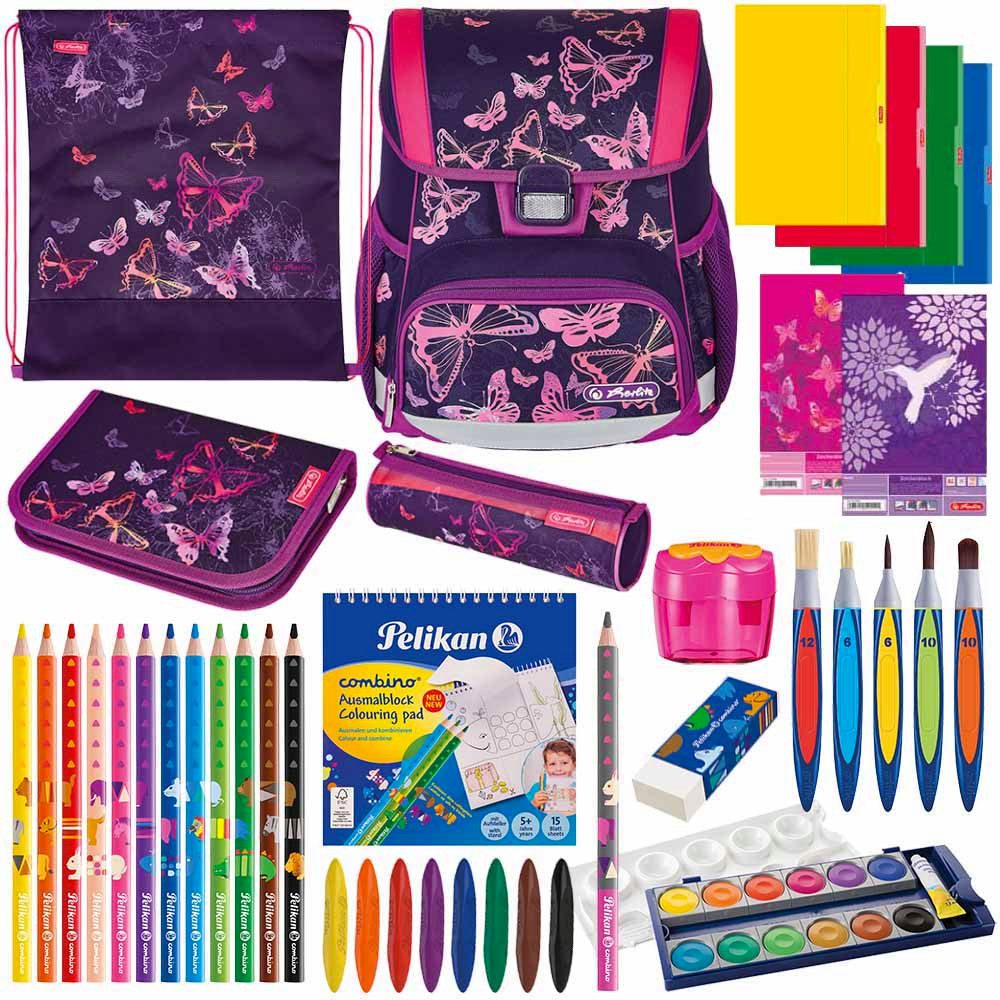 Herlitz Ранцы Set Loop Plus 14-teilig 2025 Mädchen Butterflies