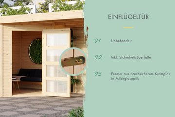 KONIFERA Gartenhaus "Mittelsdorf 1" naturbelassen, BxT: 428x238 cm, aus hochwertiger nordischer Fichte