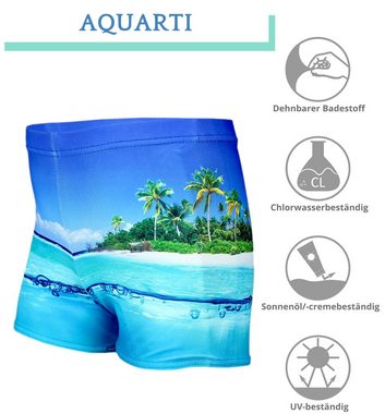 Aquarti Badehose Aquarti Jungen Badehose Gestreift mit Motiven