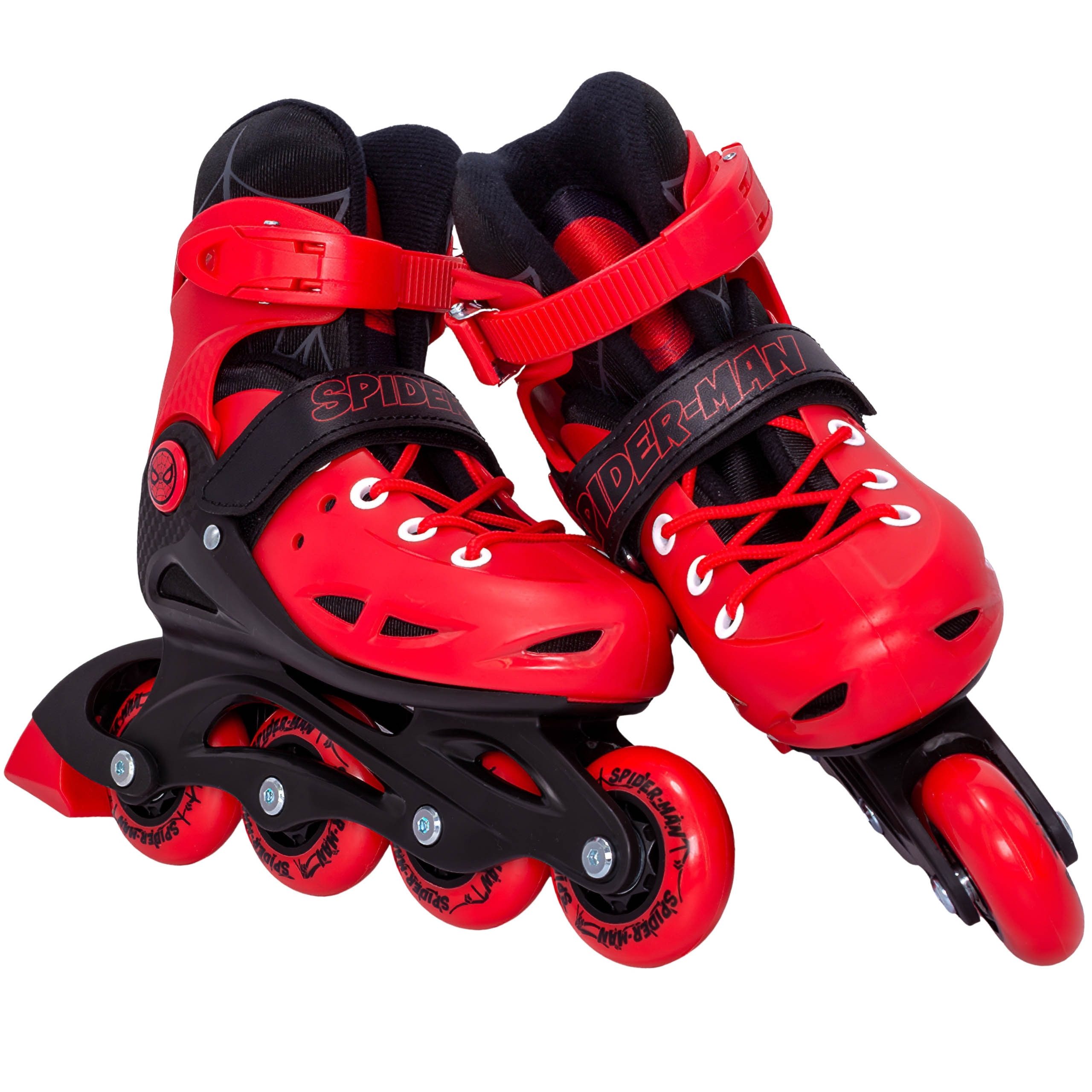 MARVEL Rollschuhe Spider-Man Rollschuhe für Jungen, rot-schwarz, sicher