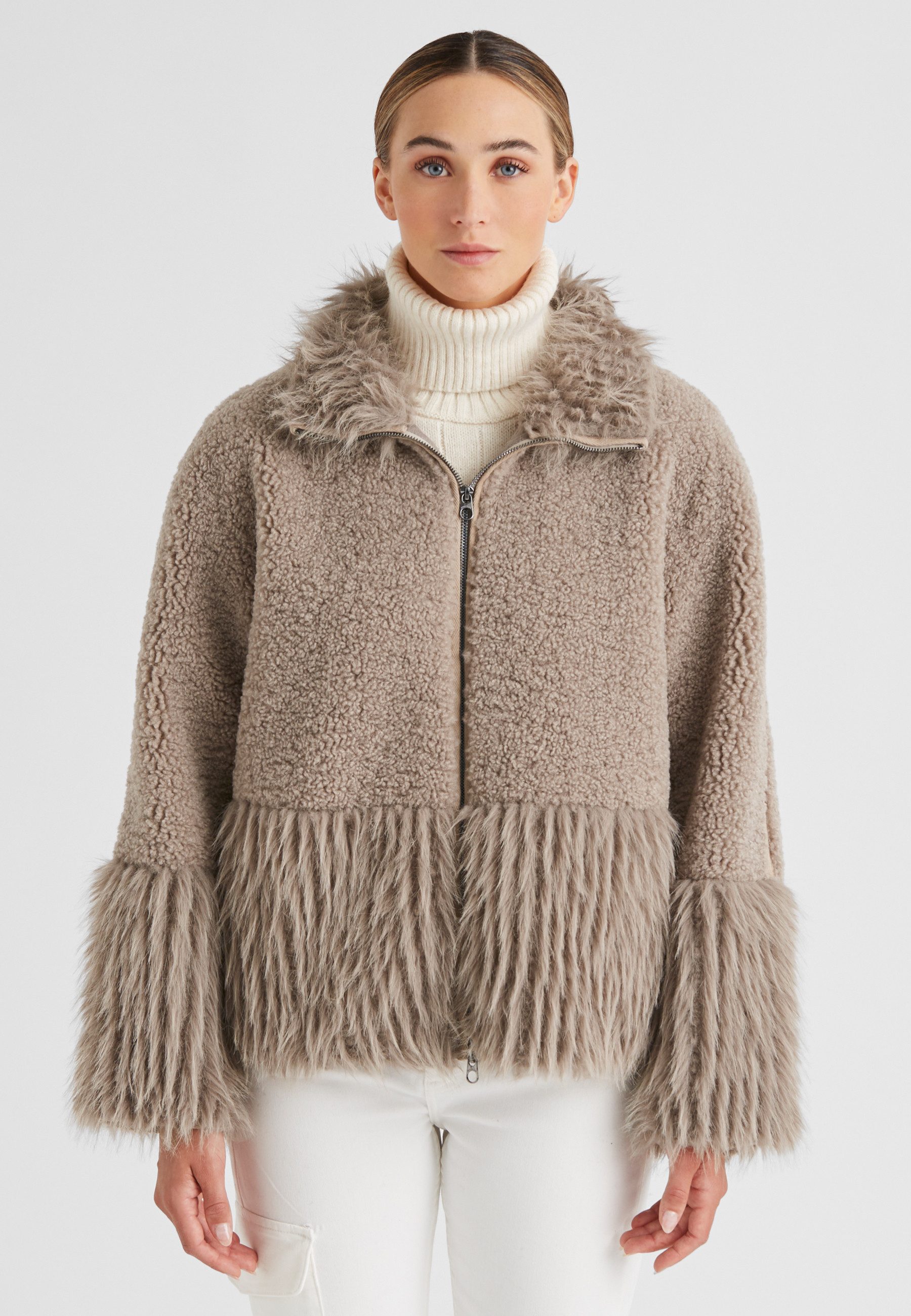 Milestone Fellimitatjacke MSRaya Damen Kunstfelljacke Übergangsjacke günstig online kaufen