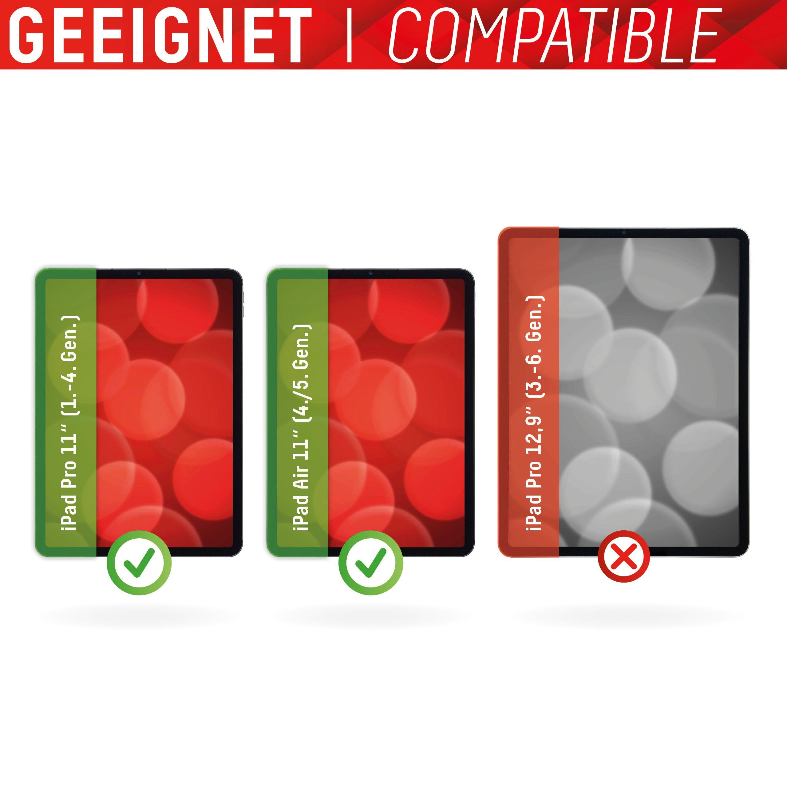 Displex Displayschutzfolie Tablet Glass iPad Pro 11 (1/2/3)/Air (4) für Apple iPad Air (4. und 5. Gen), Apple iPad Pro 11" (1.-4. Gen), 1 Stück – Bild 2 von 5