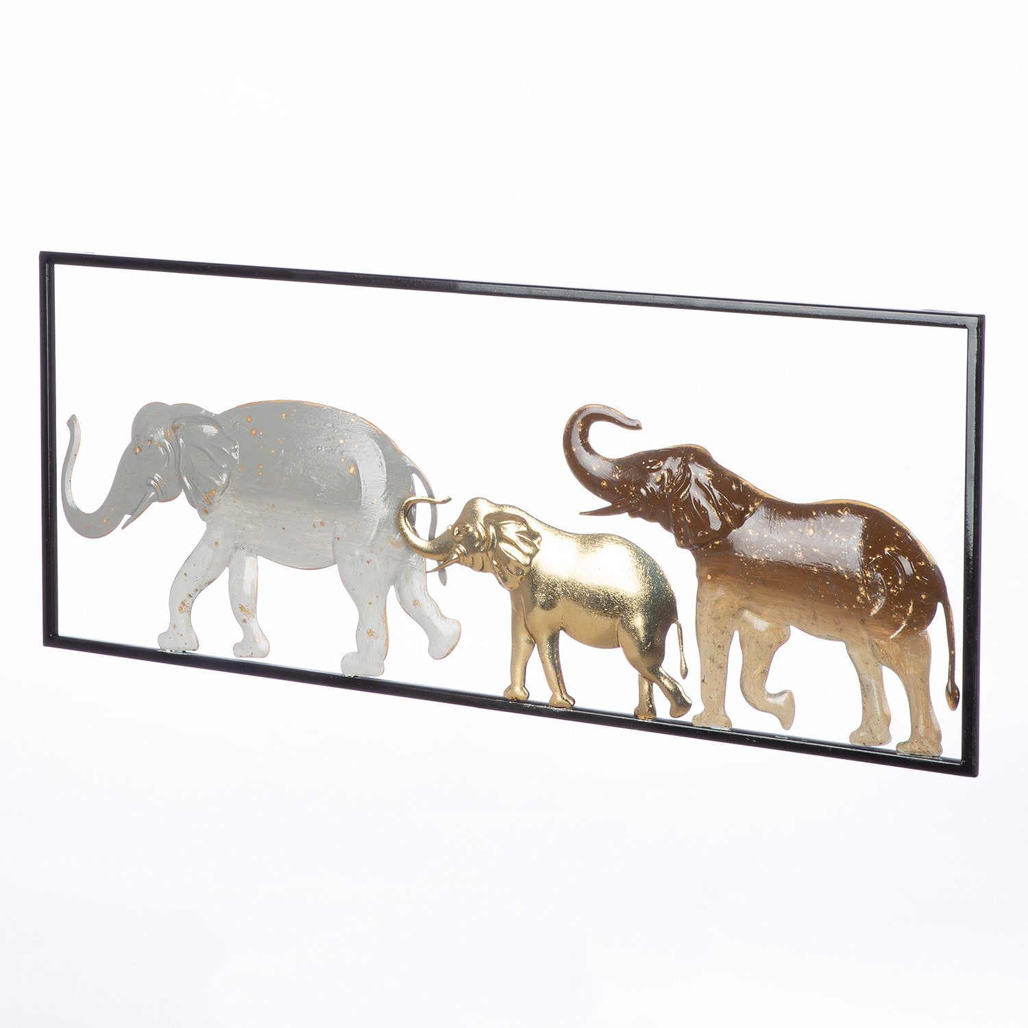 Casablanca by Gilde Wanddekoobjekt Wandrelief rechteckig Savanne braun; goldfarben; grau H. 25 cm (1 St)