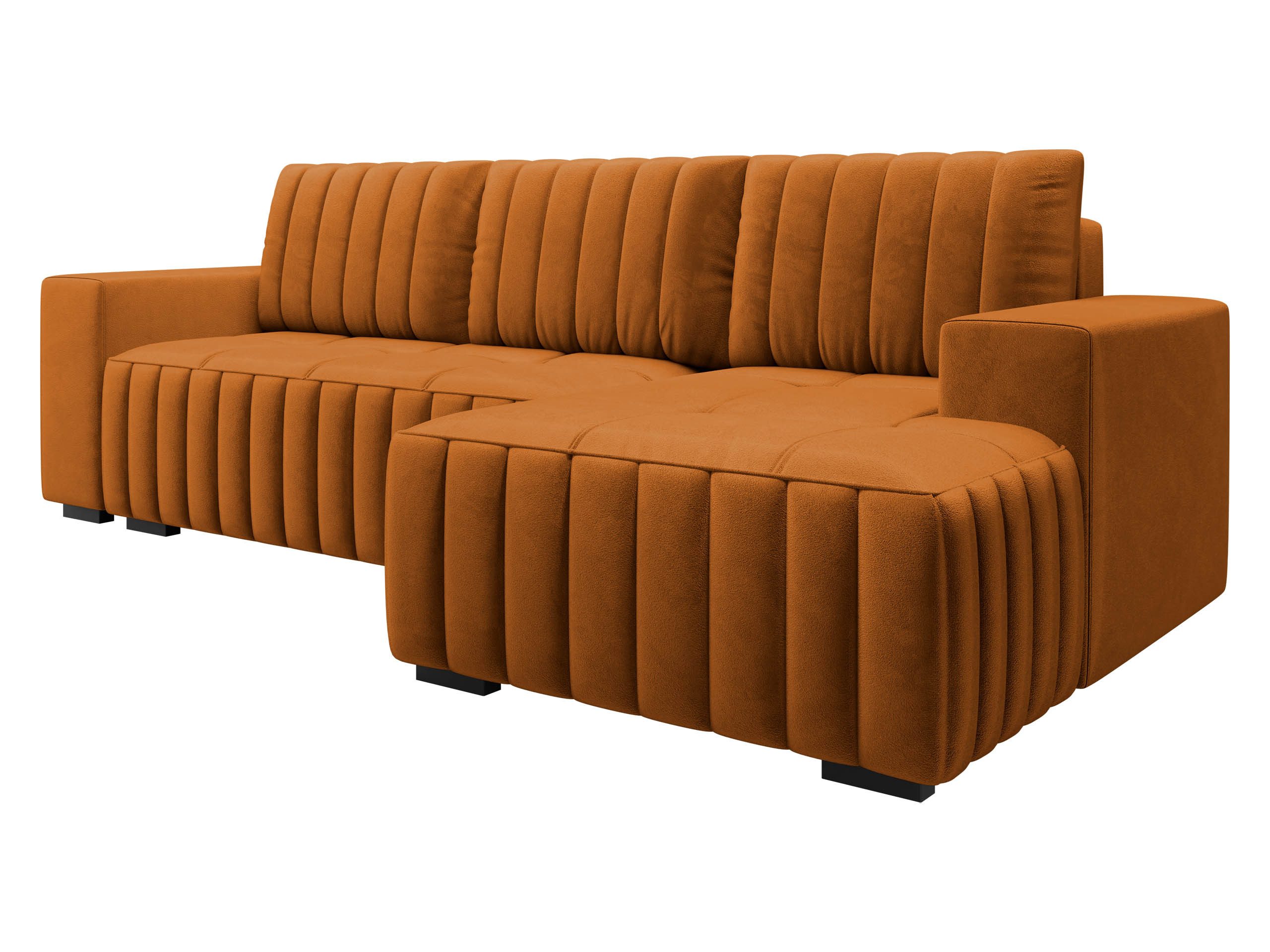 MIRJAN24 Ecksofa Hugo, mit Bettkasten und Schlaffunktion, Holzfüße, L-Form, 240x140x85 cm