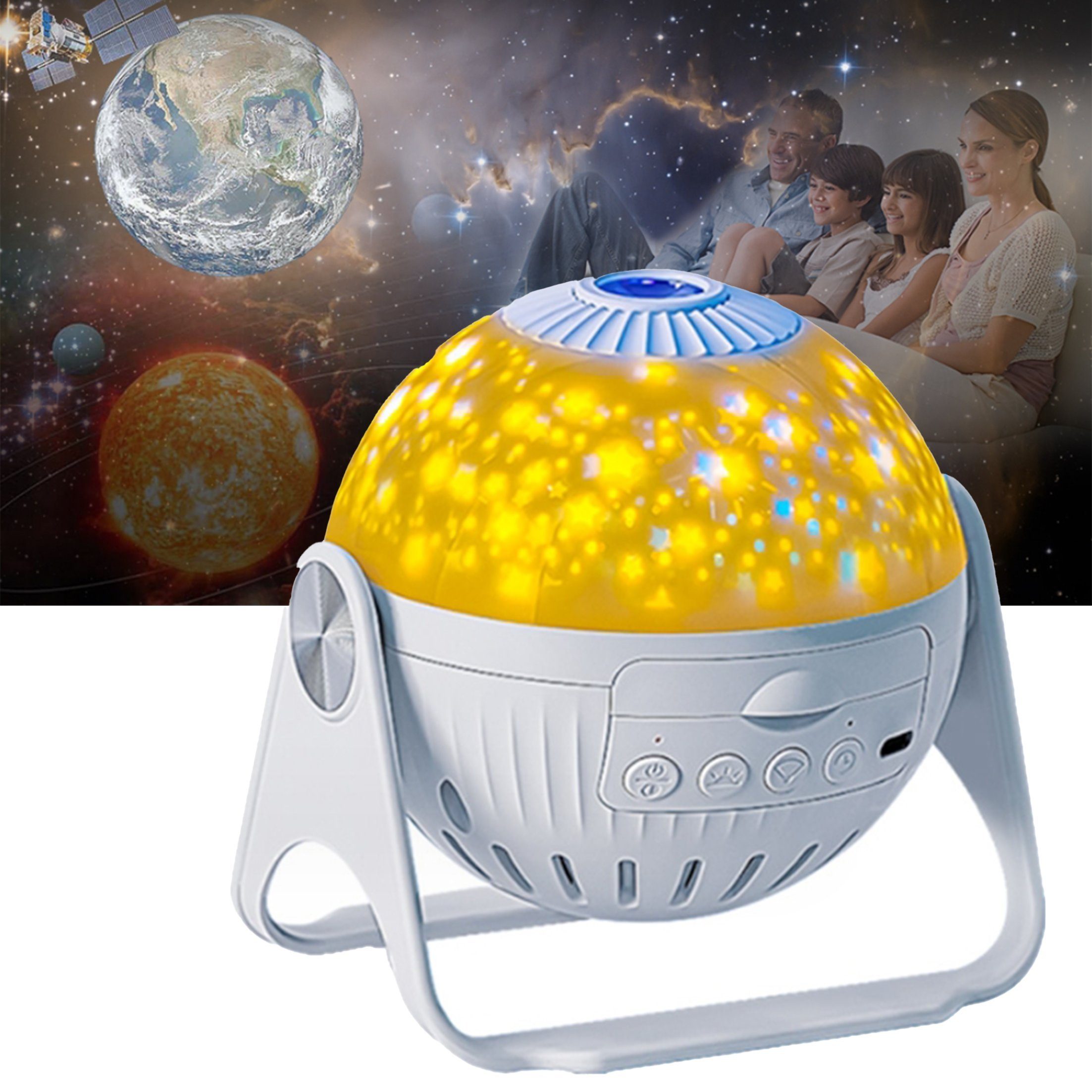 KINSI LED-Sternenhimmel HD Star Projector Light,Galaxy Projektor,13 Lichteffekte,drehbar