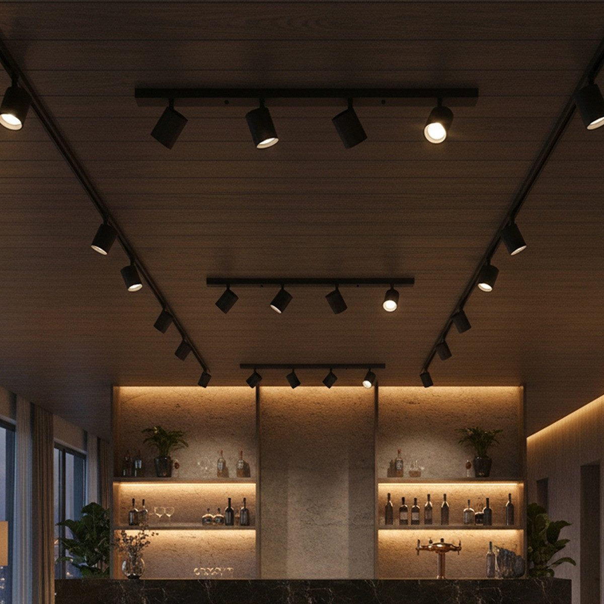 Braytron LED Deckenleuchte Spotleuchte Rund oder Eckig 1-4 Flammig GU10 Fassung Weiß Schwarz Gold, ohne Leuchtmittel, Deckenlampe GU10, Schwenkbare Spots, 1-4 Flammig
