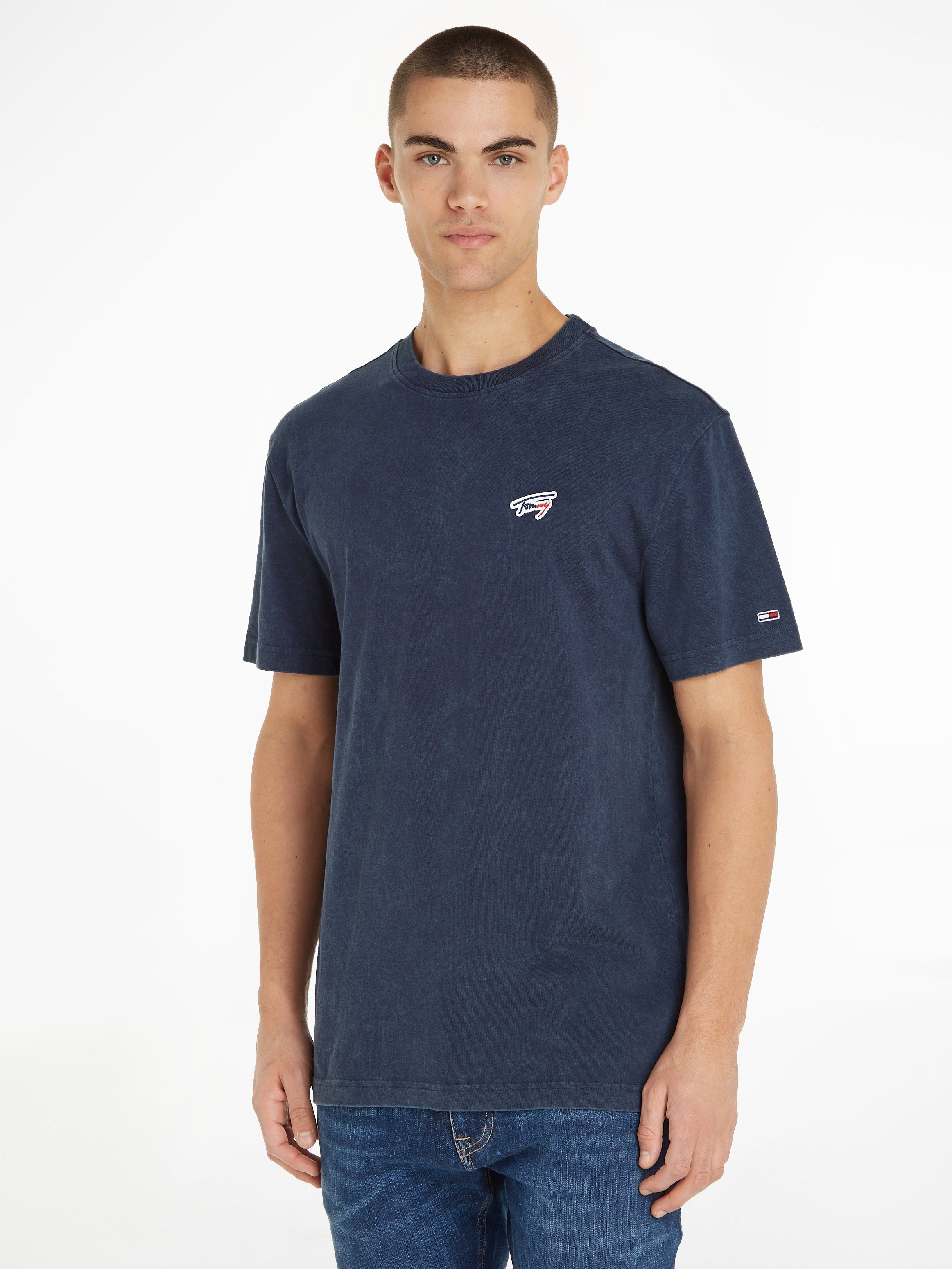 Tommy Jeans T-Shirt TJM CLSC WASHED SIGNATURE TEE Twilight Navy