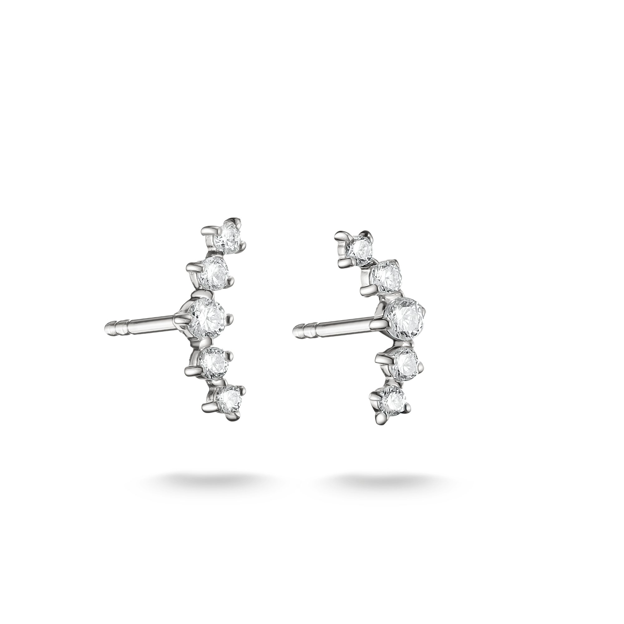 THOMAS SABO Paar Ohrstecker gebogen, mit Zirkonia, mit Zirkonia (synth)