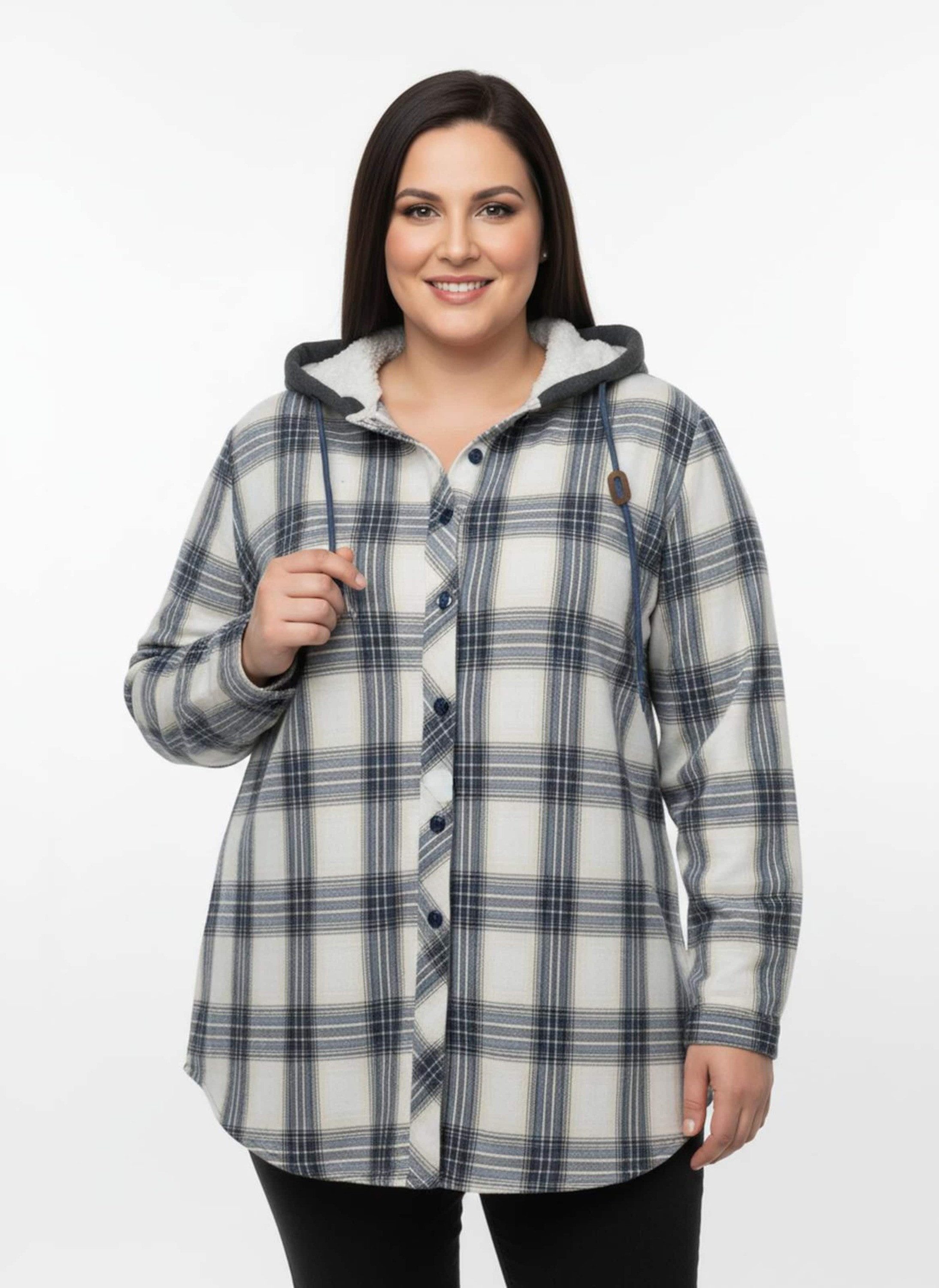 Witt Klassische Bluse Flanell-Bluse Langarm