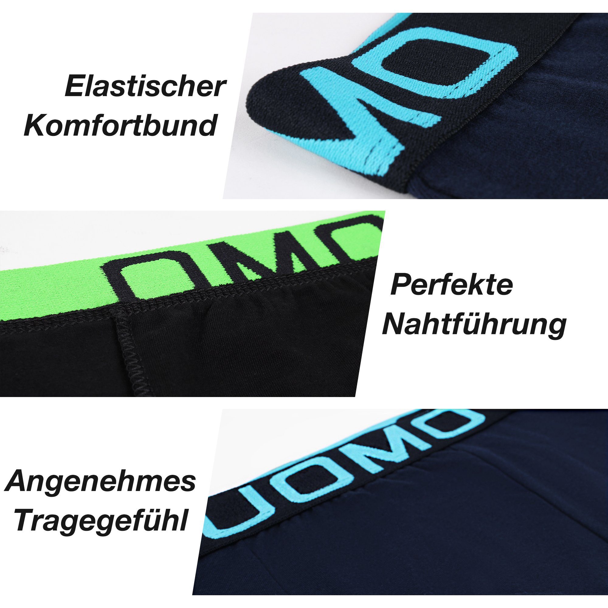 L&K Boxershorts 1119 (12er-Pack) Boxershorts Herren aus Baumwolle klassischen Unifarben – Bild 5 von 5