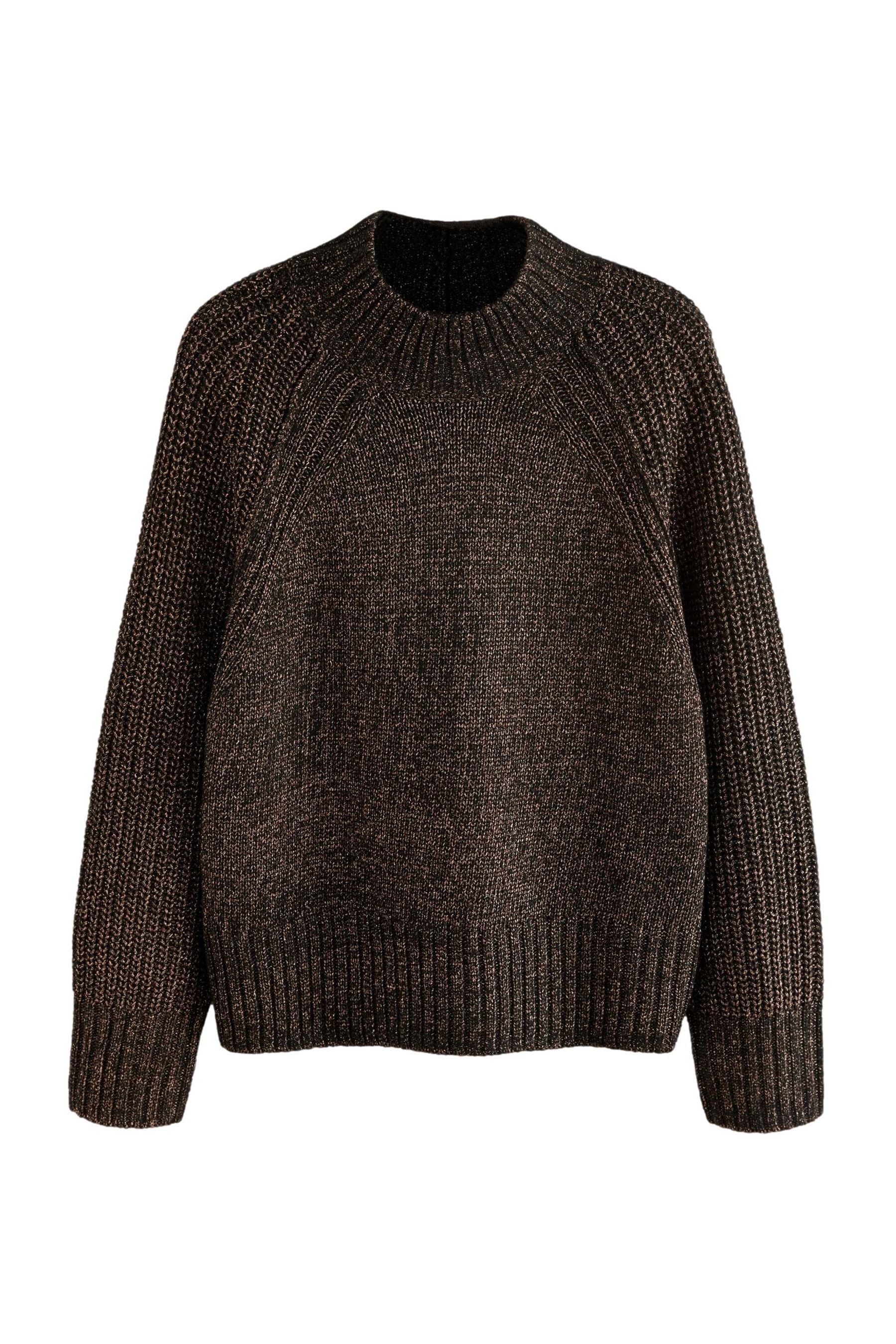 Next Stehkragenpullover Glitzernder Strickpullover mit Stehkragen (1-tlg) günstig online kaufen