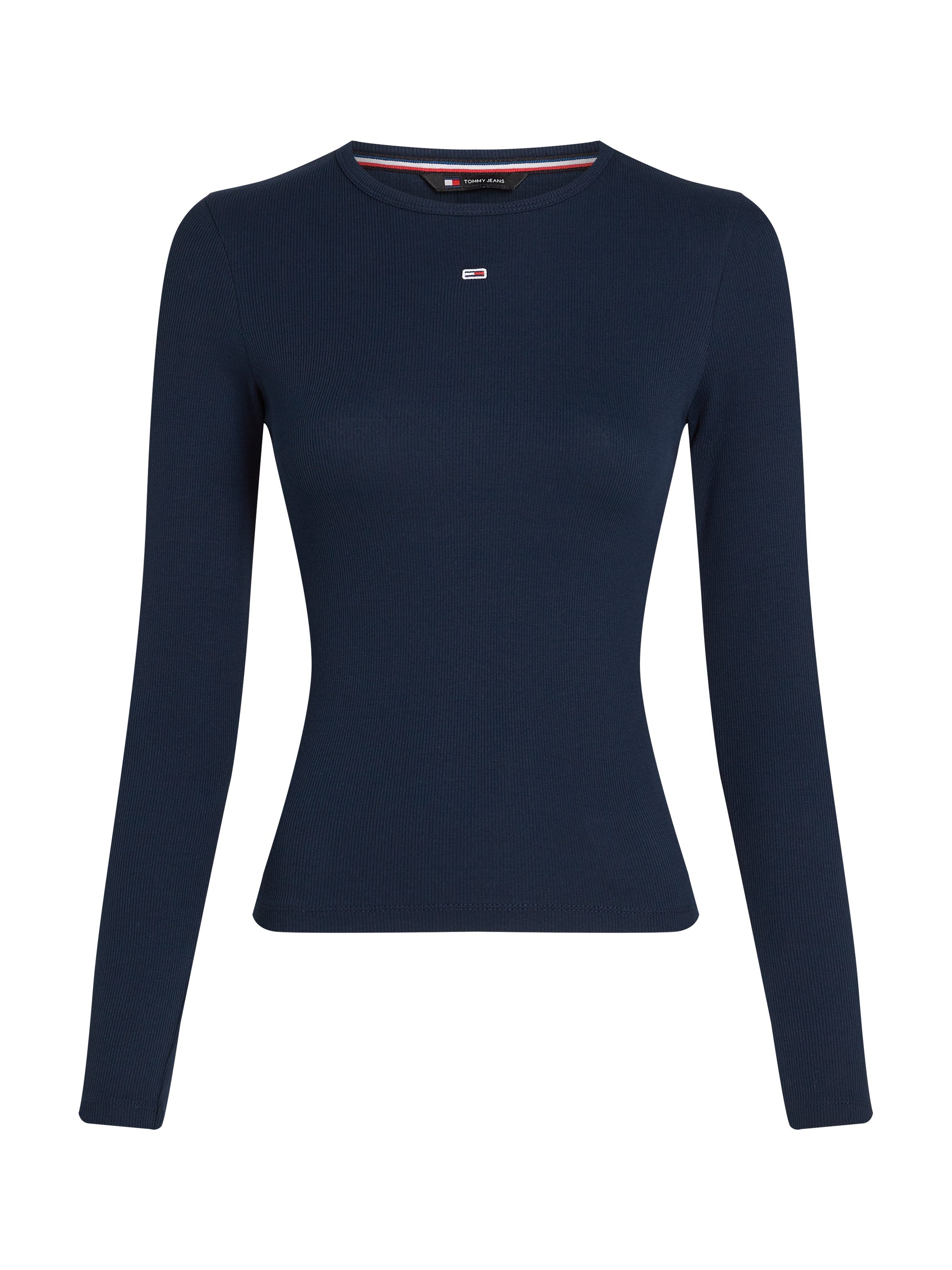 Tommy Jeans Langarmshirt TJW SLIM ESSENTIAL RIB LS mit Logostickerei – Bild 4 von 5