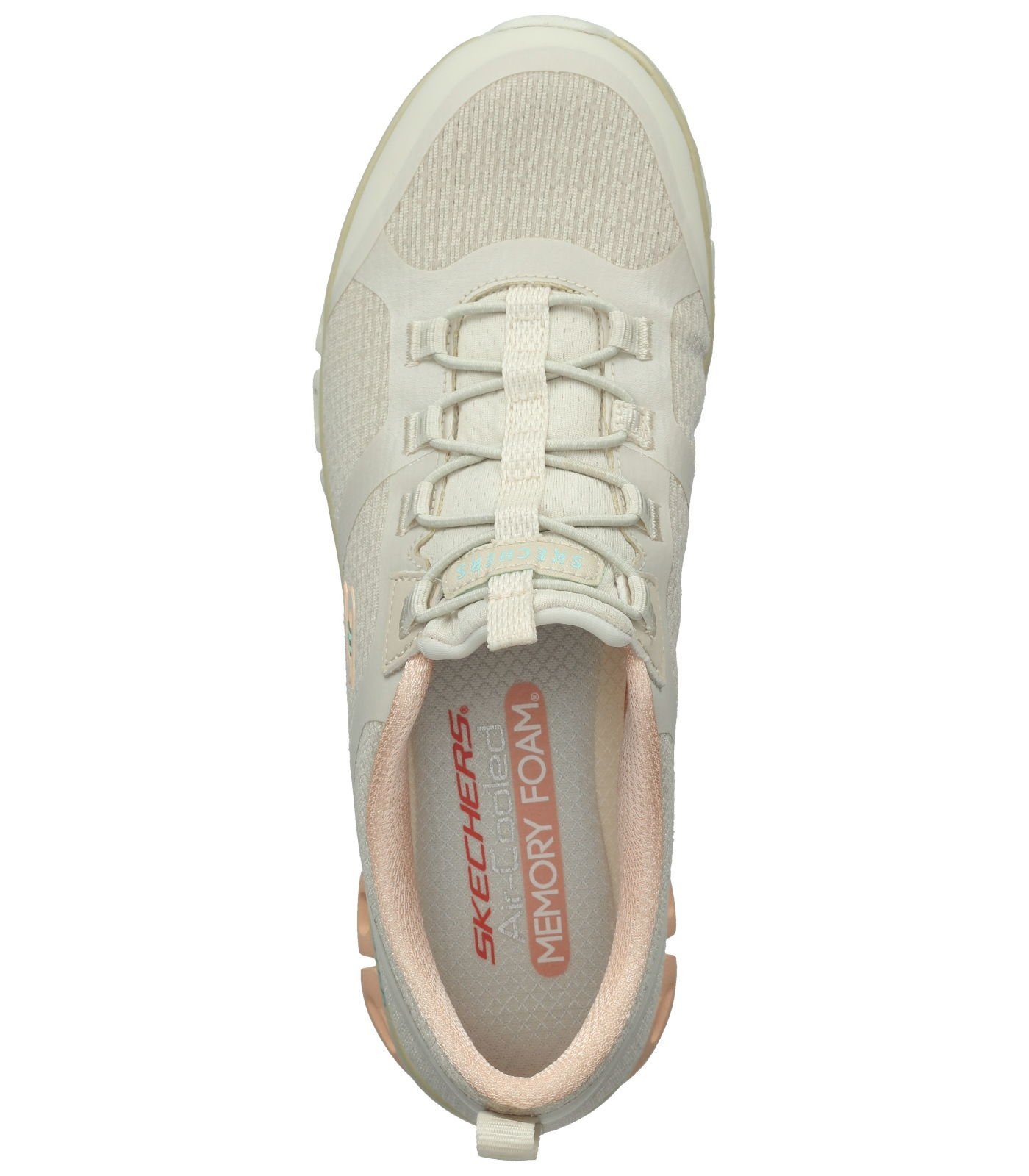 Rosa Sneaker Beige Lederimitat/Textil Sneaker Skechers