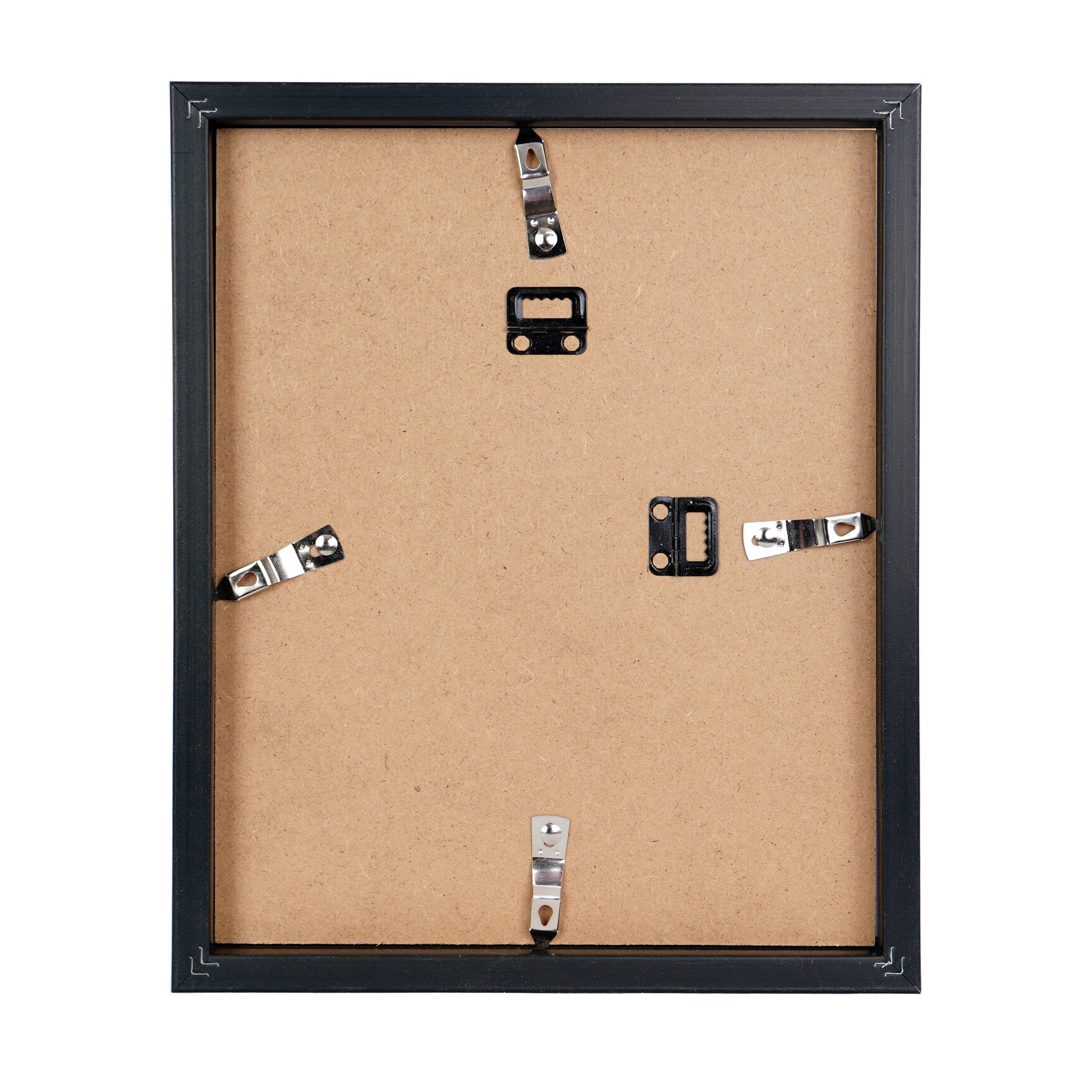 queence Einzelrahmen 2er-Set Schwarz Kunststoffrahmen - Poster/Puzzlerahmen, (1 St), Bilderrahmen schwarz