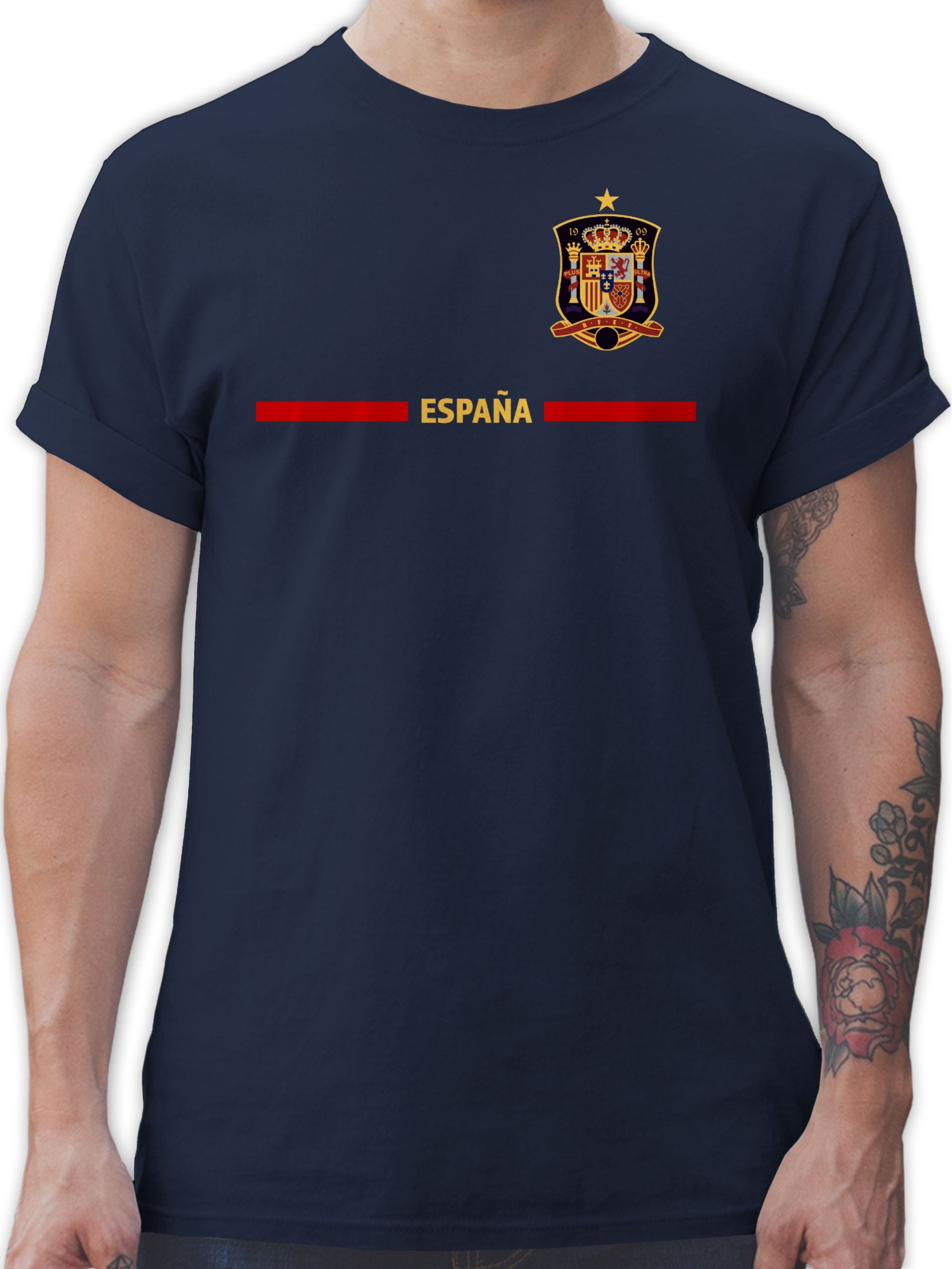 Shirtracer T-Shirt Spanisches Trikot Wappen, España mit Stolz, Spanien Fan-Motiv 2026 Fussball WM Fanartikel