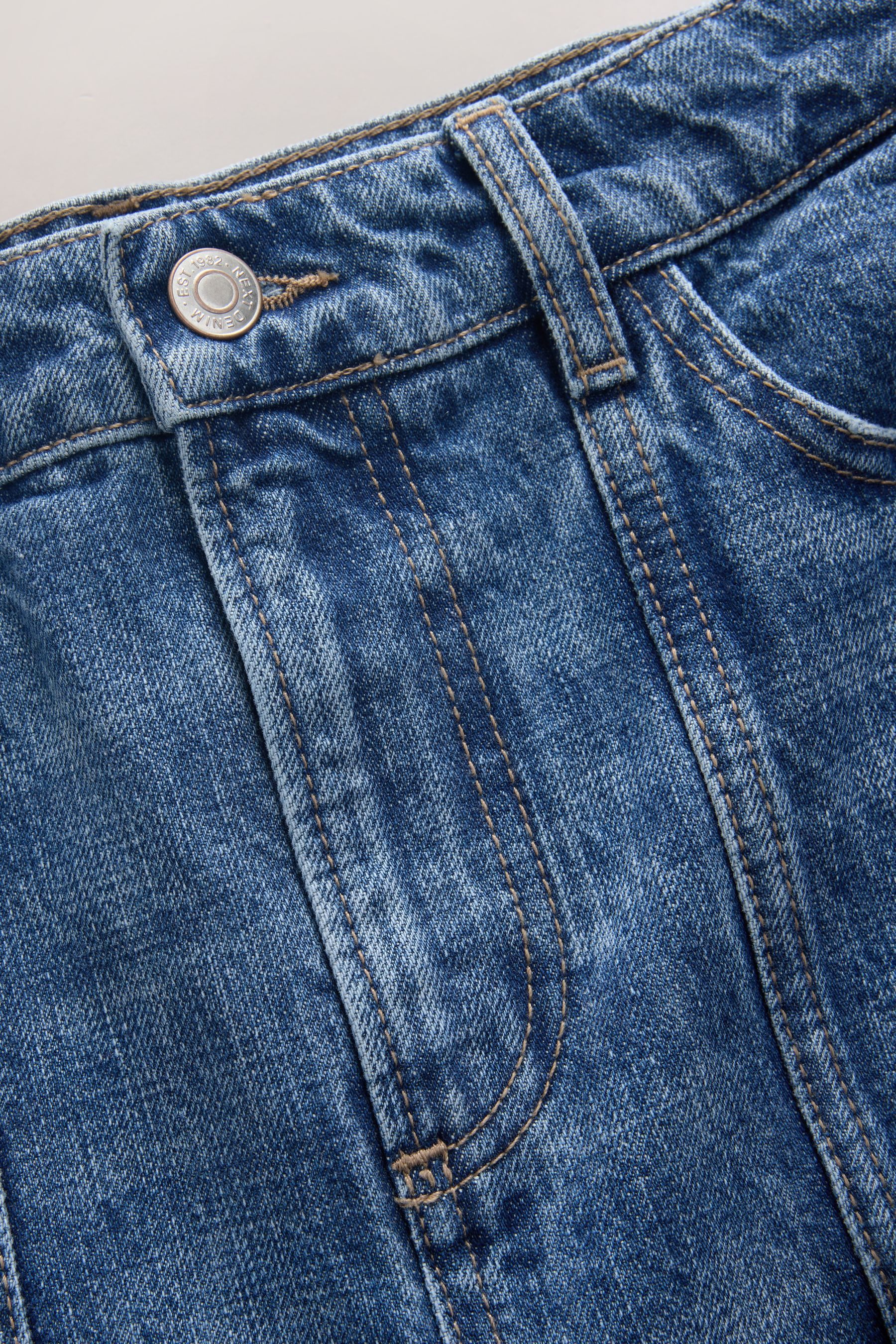 Next Weite Jeans Jeans mit weitem Bein und Frontnaht (1-tlg)