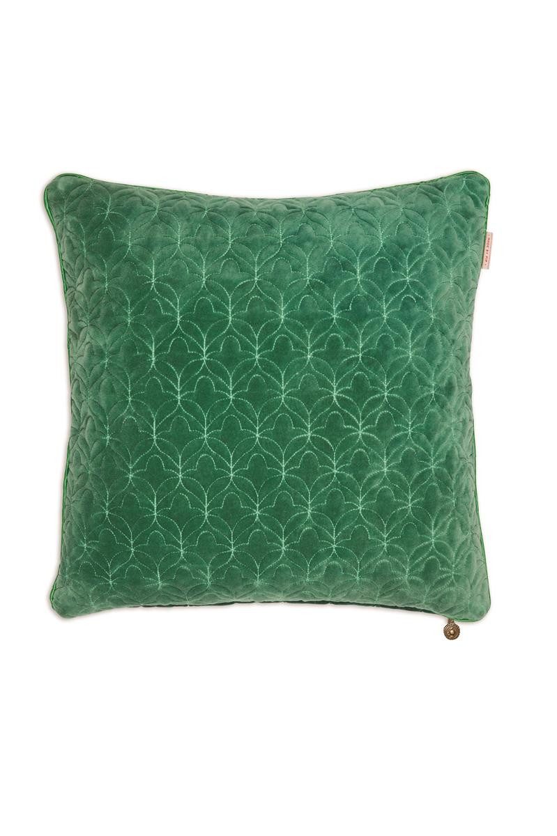 PiP Studio Dekokissen Quilty Dreams_Green_UV_UV_45x45 1 Zierkissen 1x 45x45 cm, Dekokissen Couch kissen Sofa Kissen