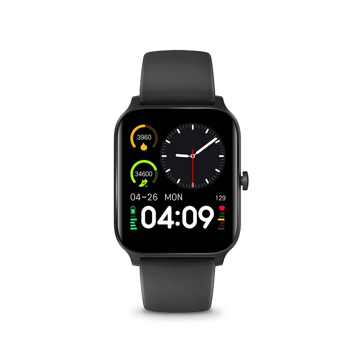 Nedis Digitaluhr BTSW30BK BTSW30BK, (1-tlg), Bluetooth, IP68 wasserdicht, 20 Sportmodi, Gesundheitsüberwachung